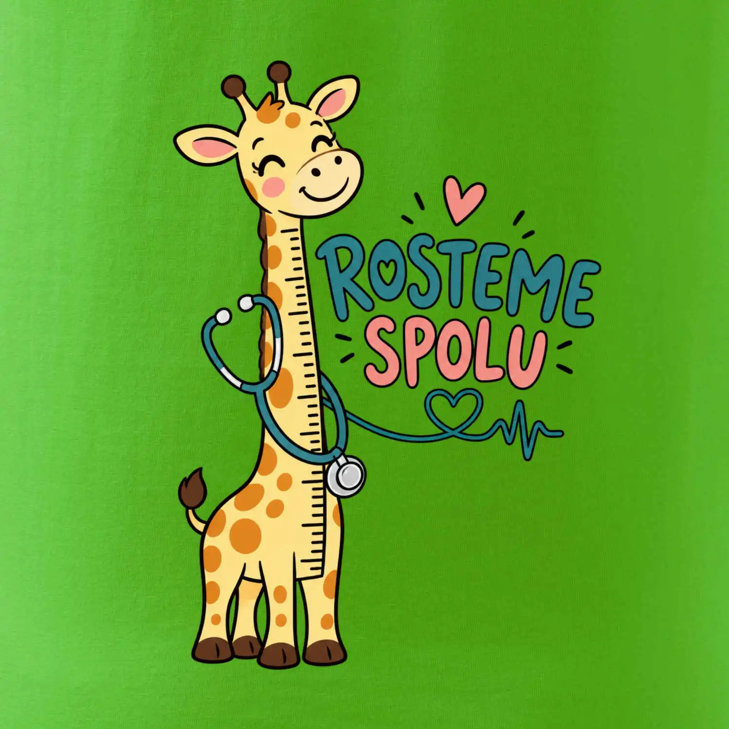 Rosteme spolu - žirafa se stetoskopem