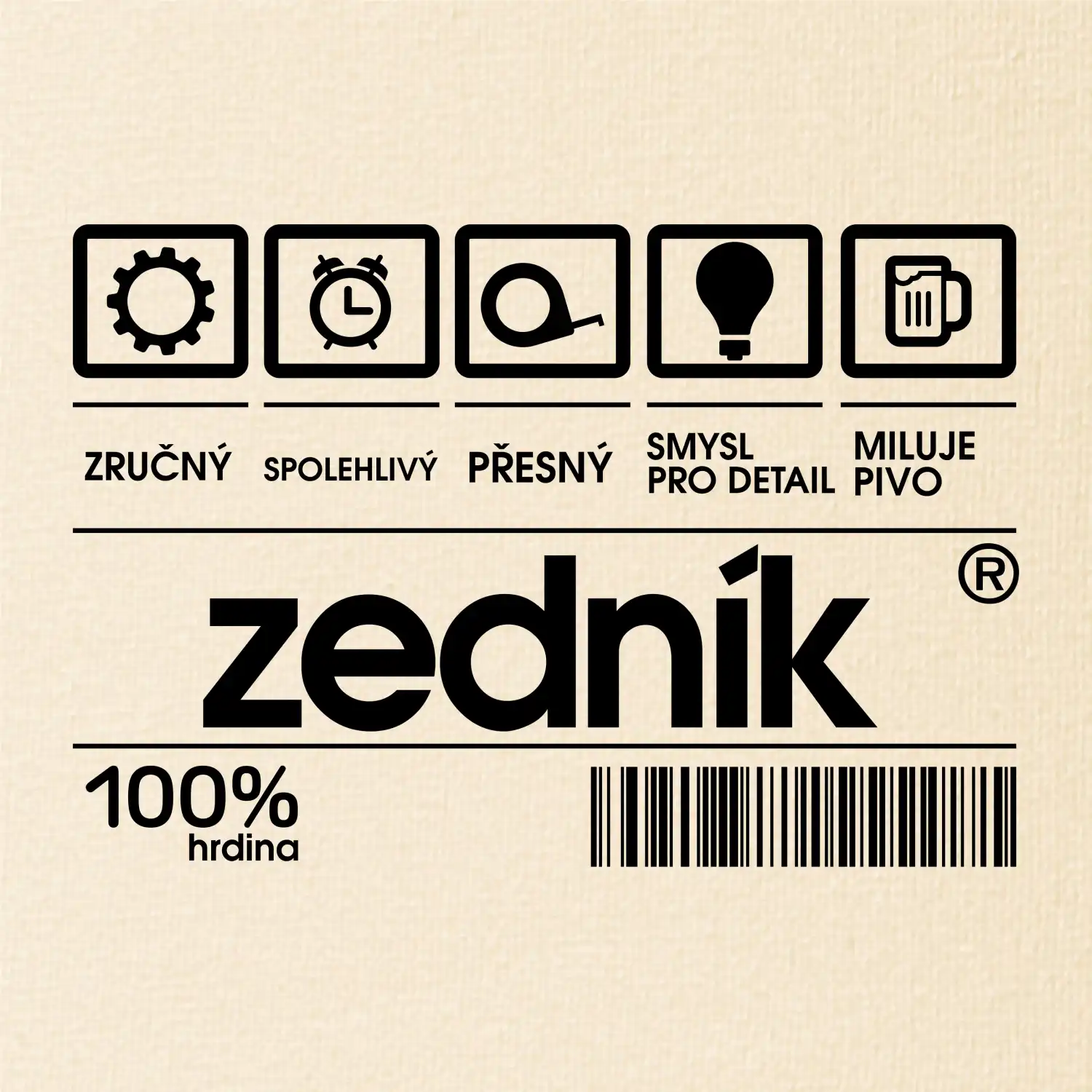 Čárový kód zedník