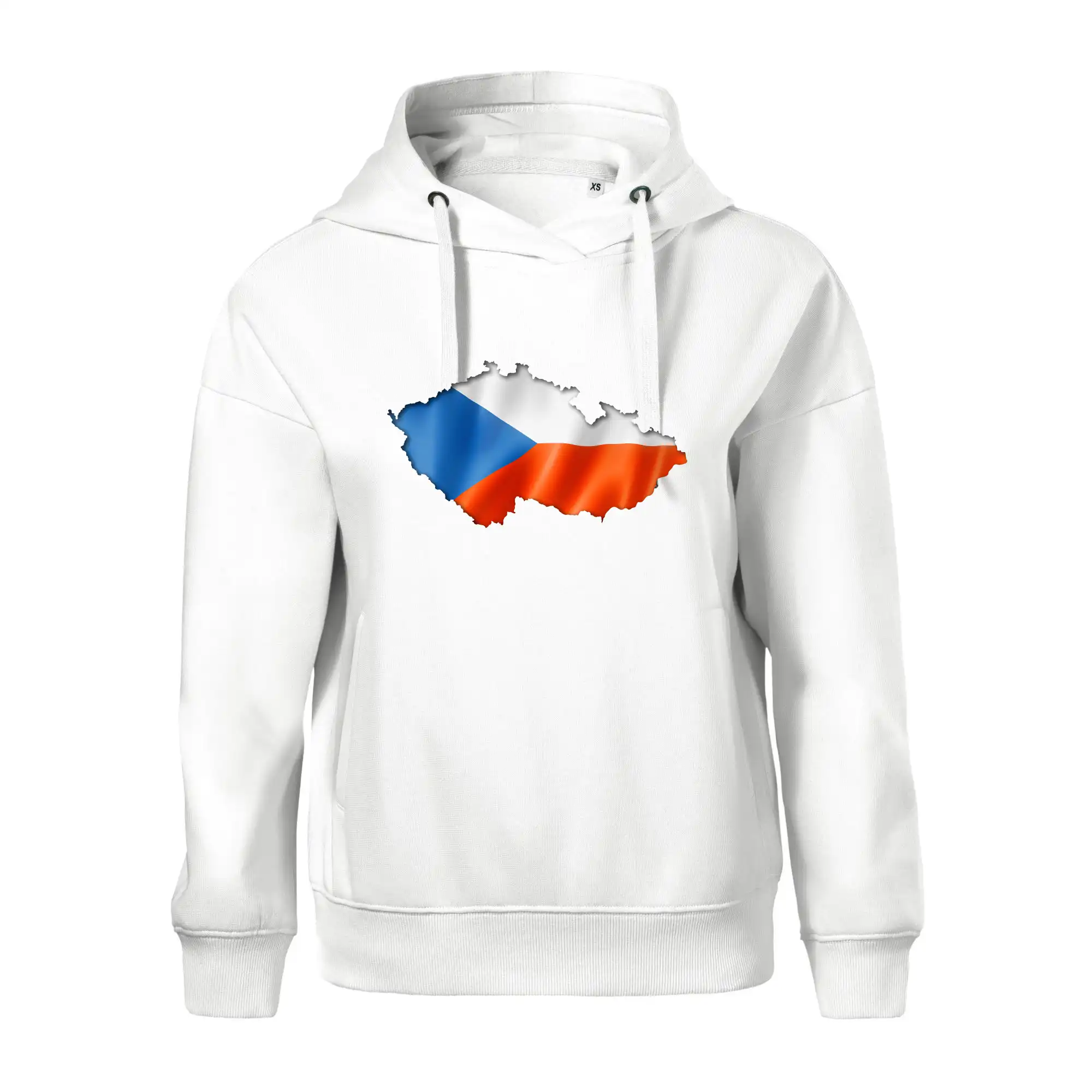 Česká vlajka v obrysu republiky