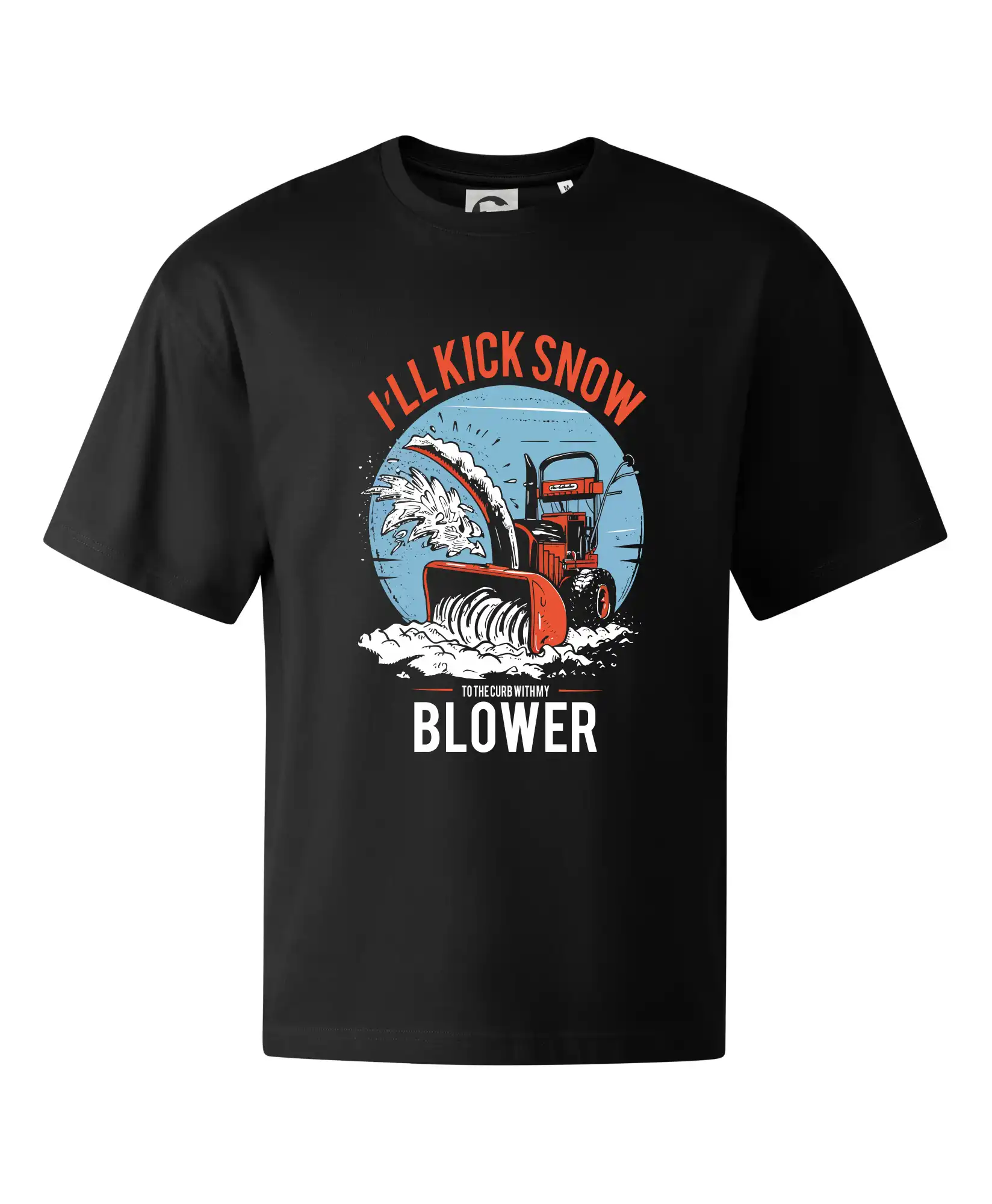 Kick snow blower