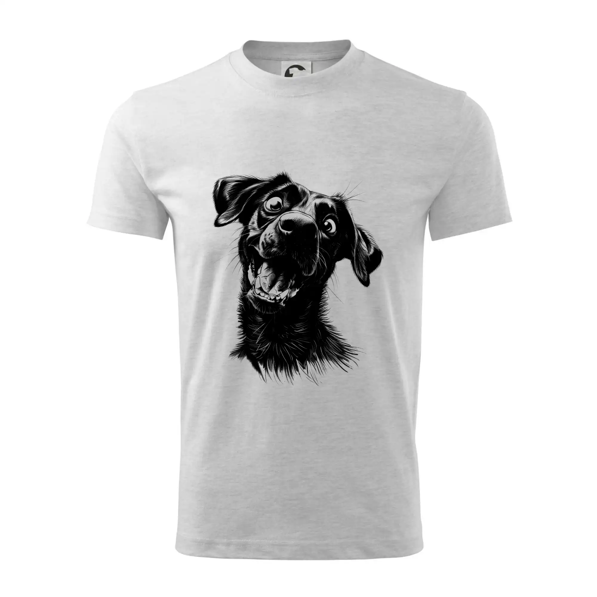 Černobílá karikatura Labrador tmavý