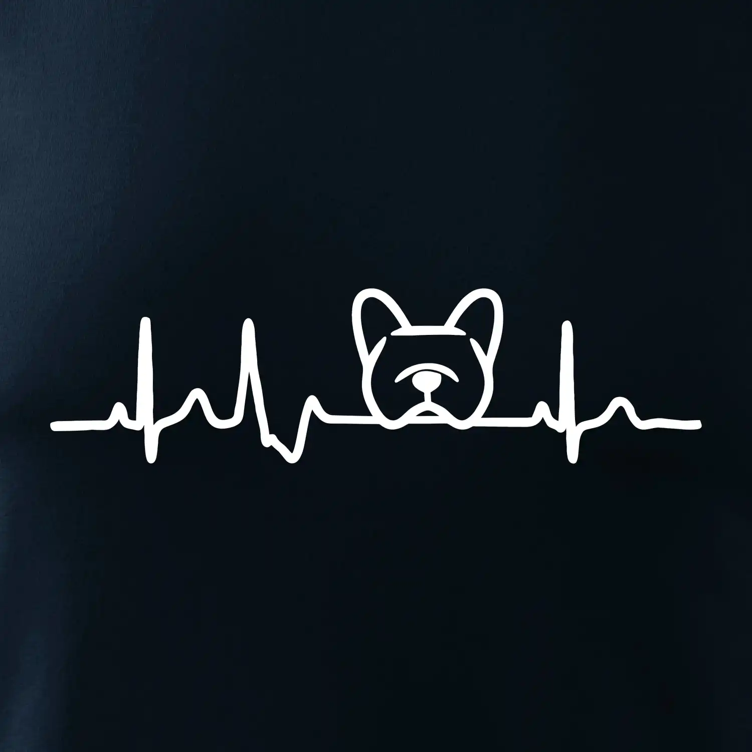 EKG Francouzský buldoček hlava