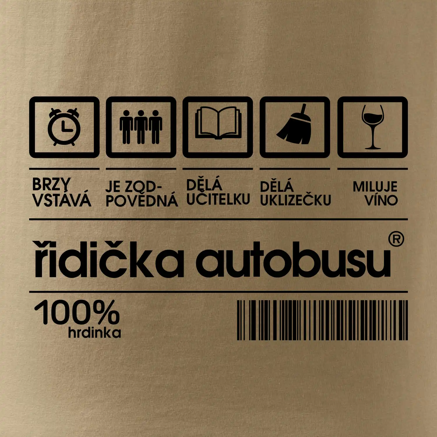 Čárový kód řidička autobusu