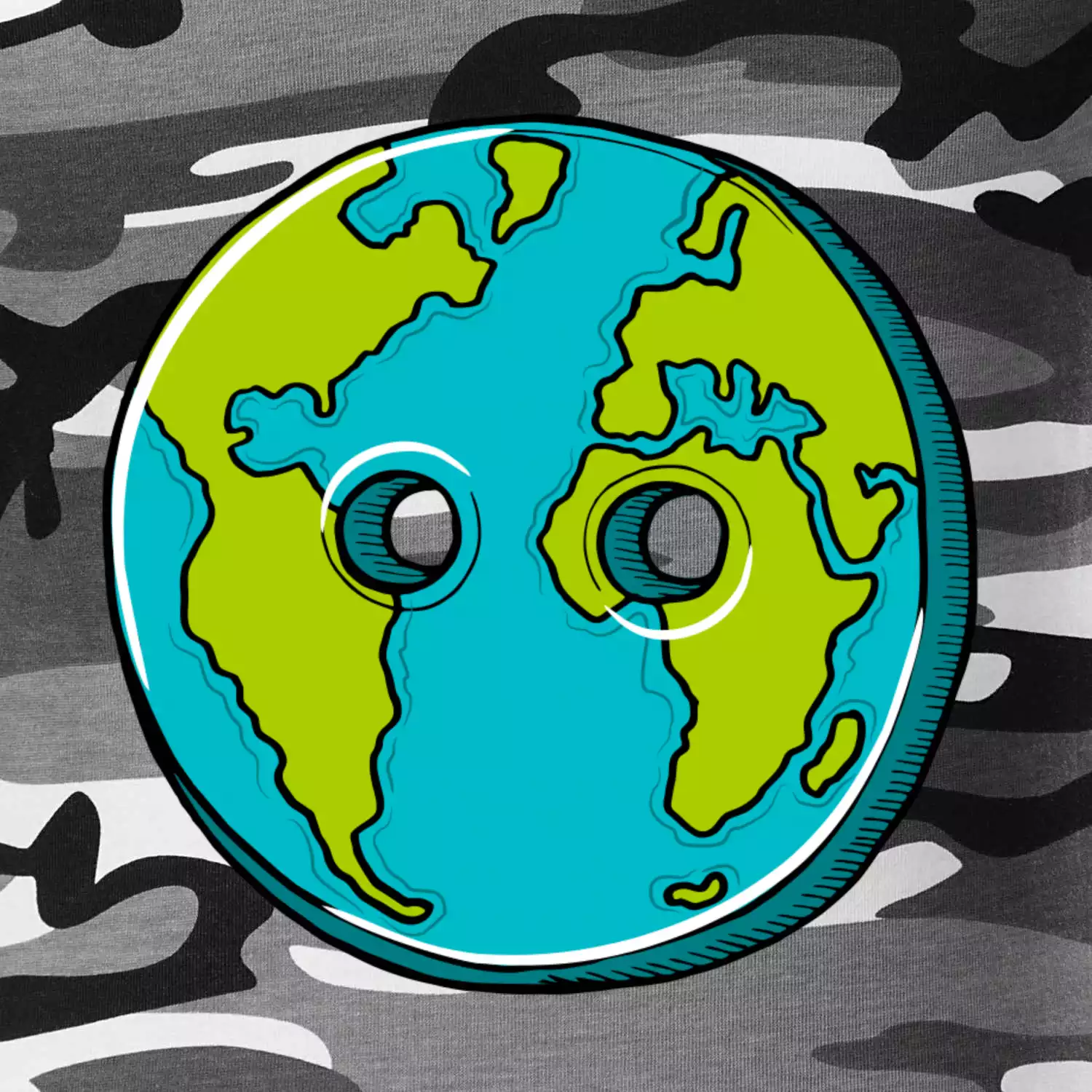 Planeta země knoflík (Pecka design)