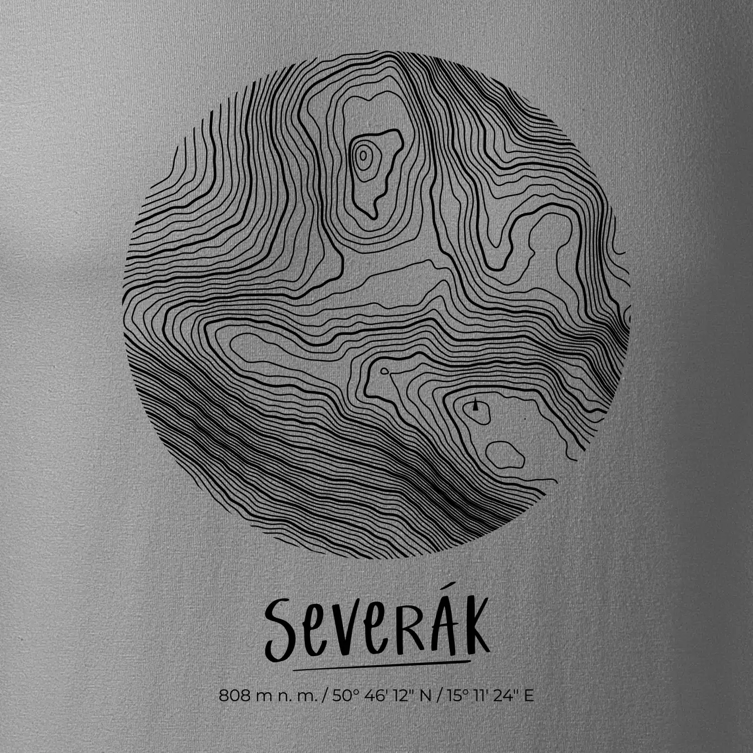 Severák - vrstevnice v kruhu