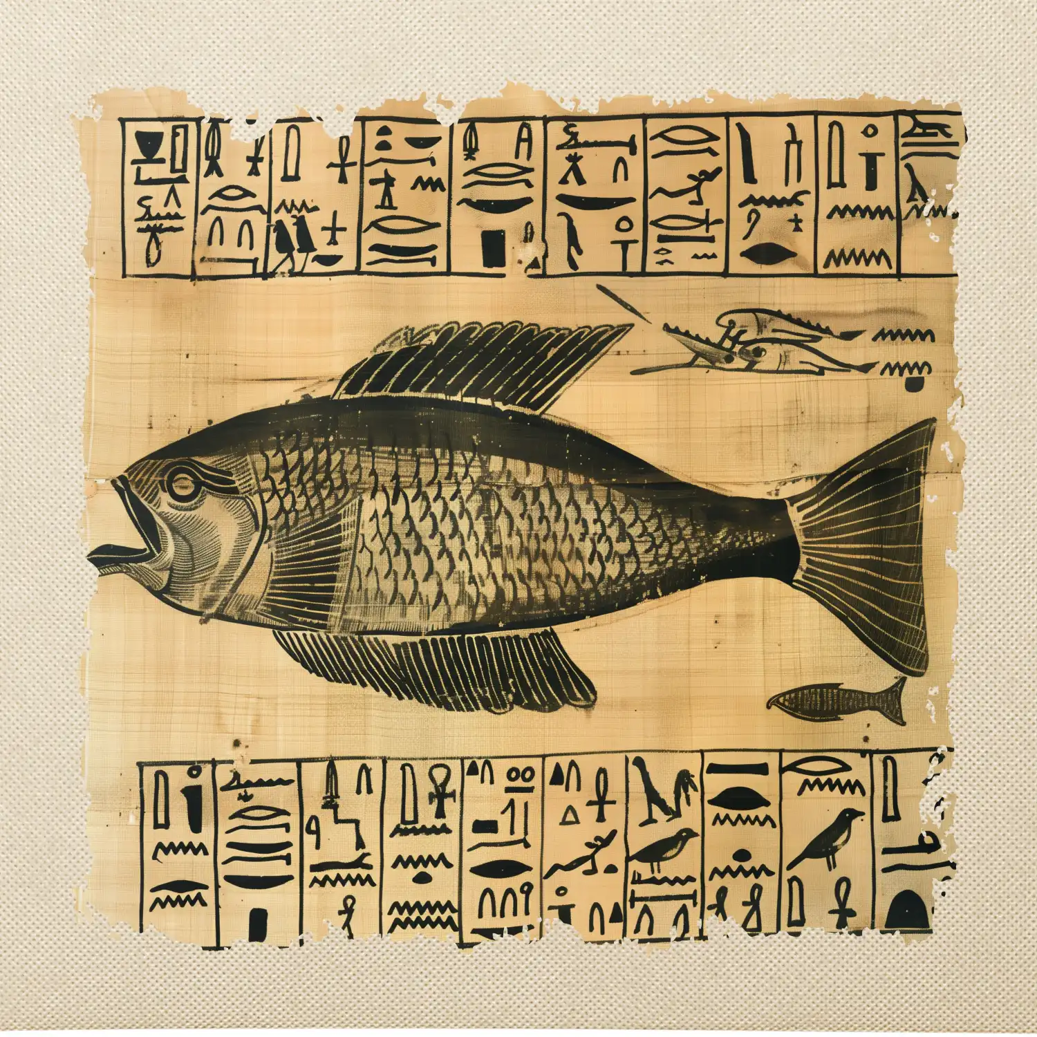 Egyptské hieroglyfy ryba