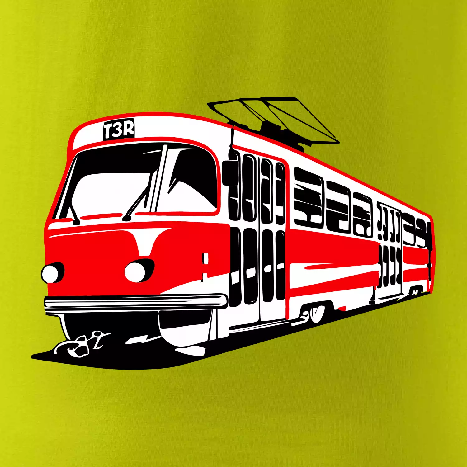 Tramvaj T3R barevná