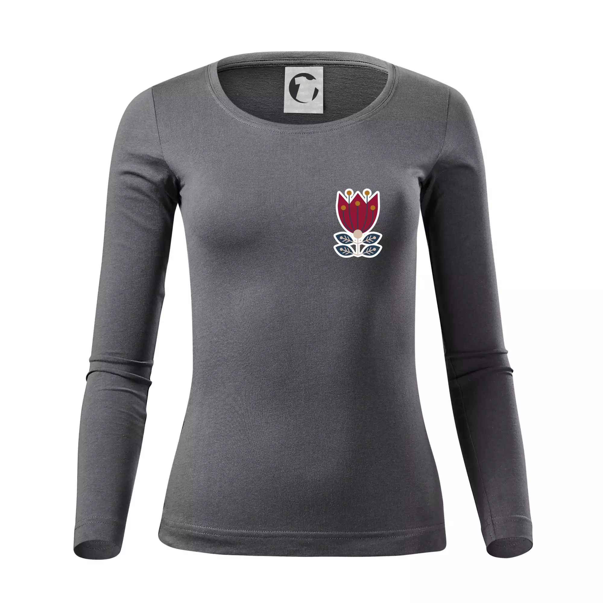 Folklor na prsu květina čtyřlistá