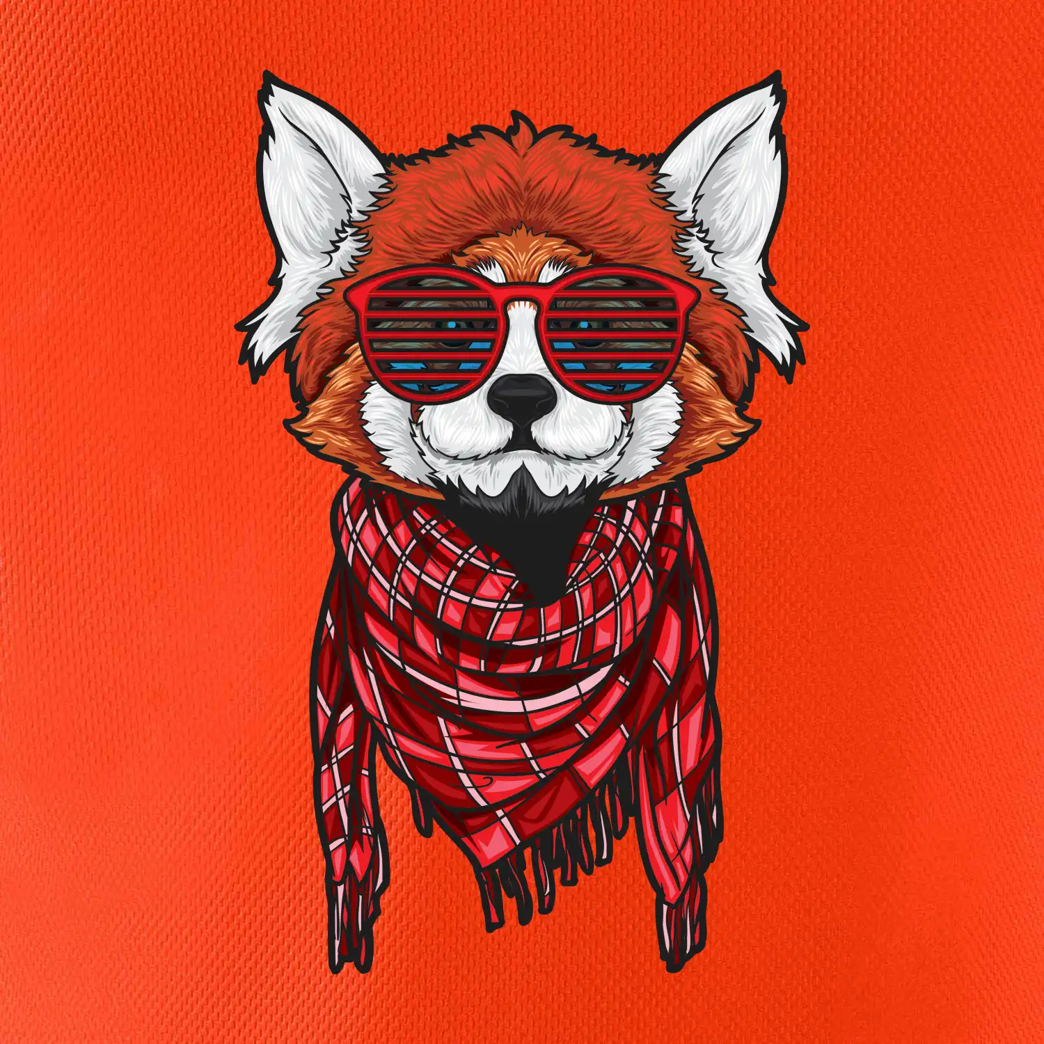 Červená panda hipster