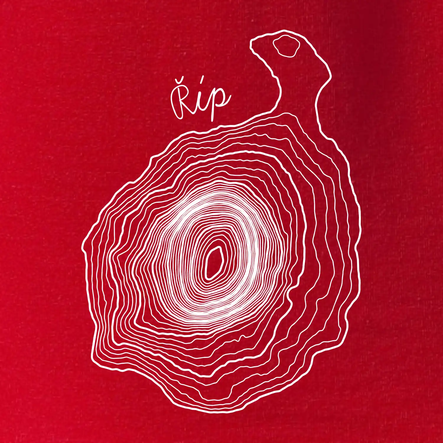 Říp - vrstevnice psací