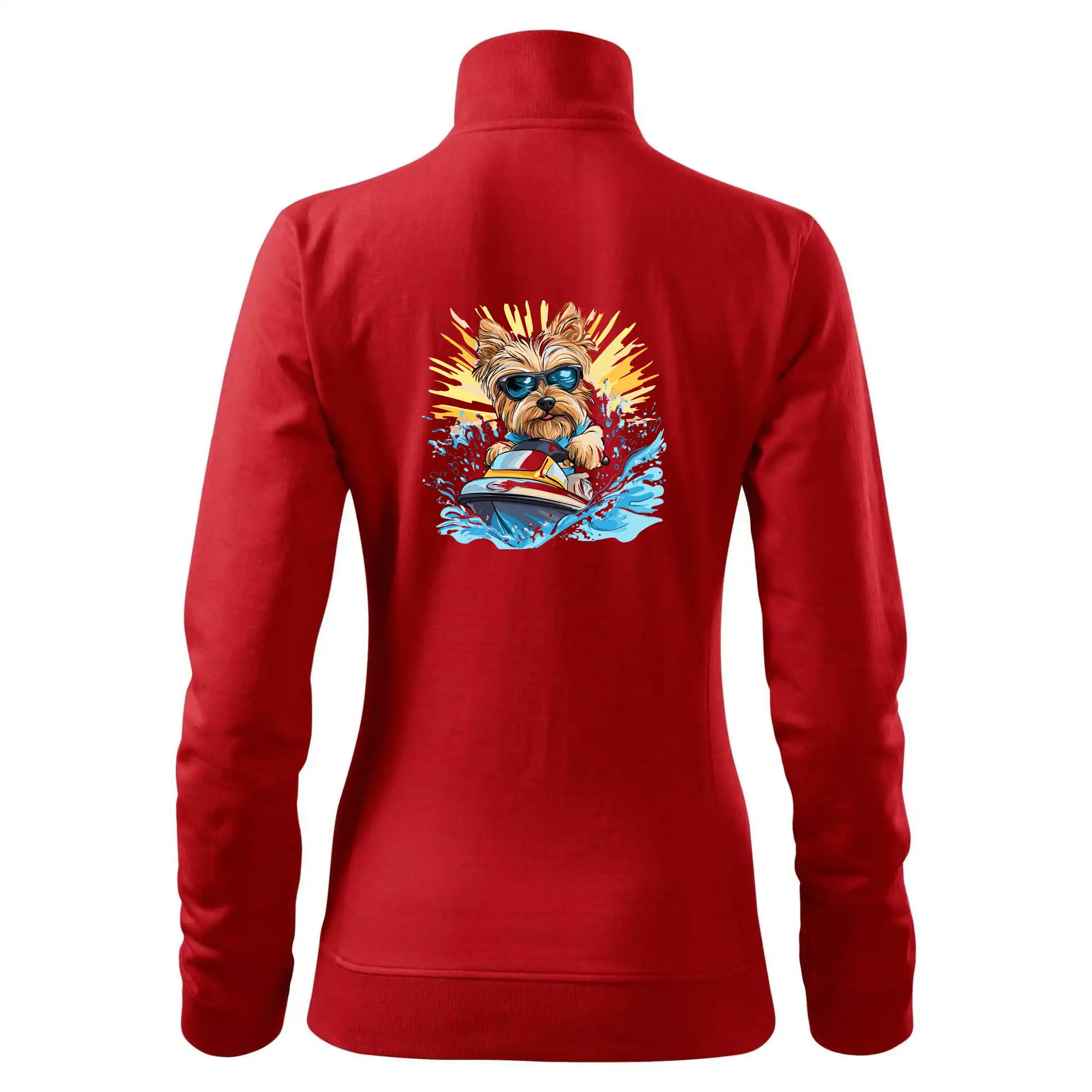 Yorkšírský teriér na vodním skútru