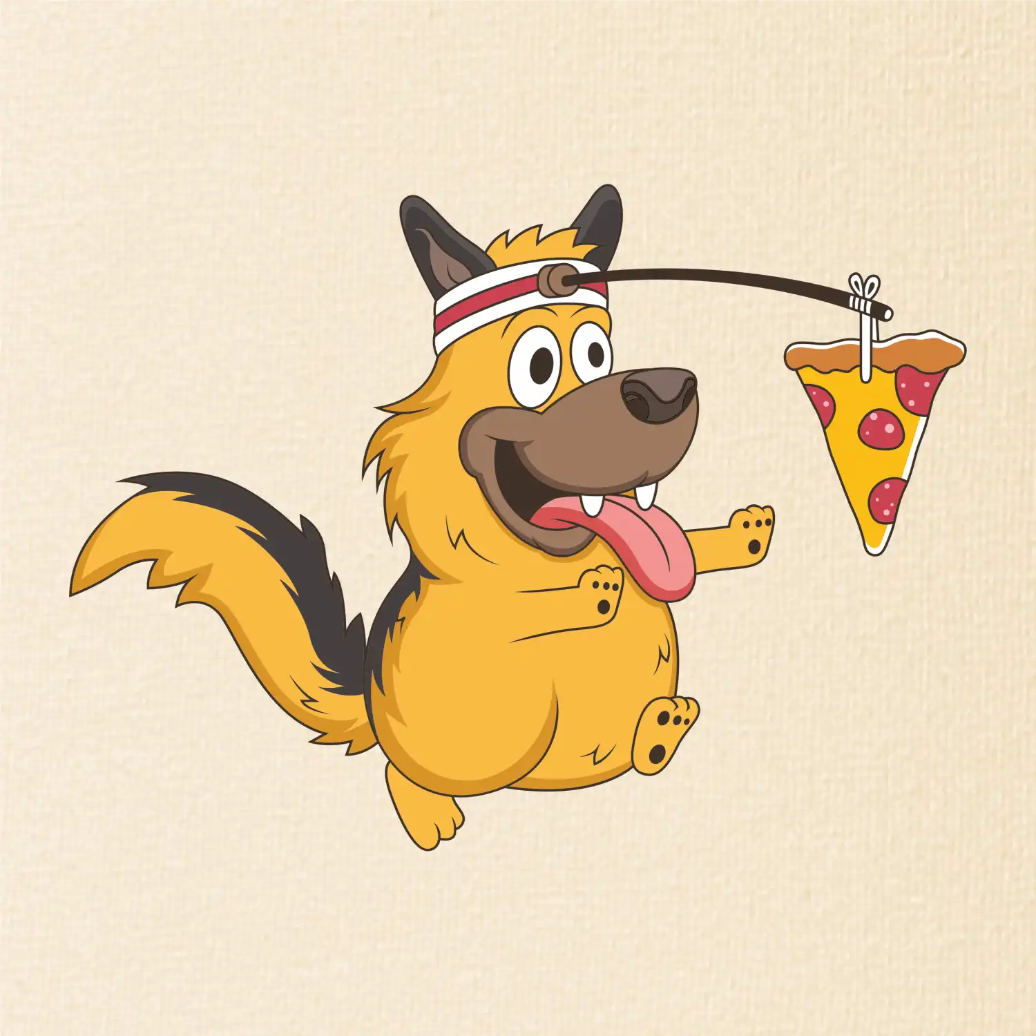 Pes s pizzou