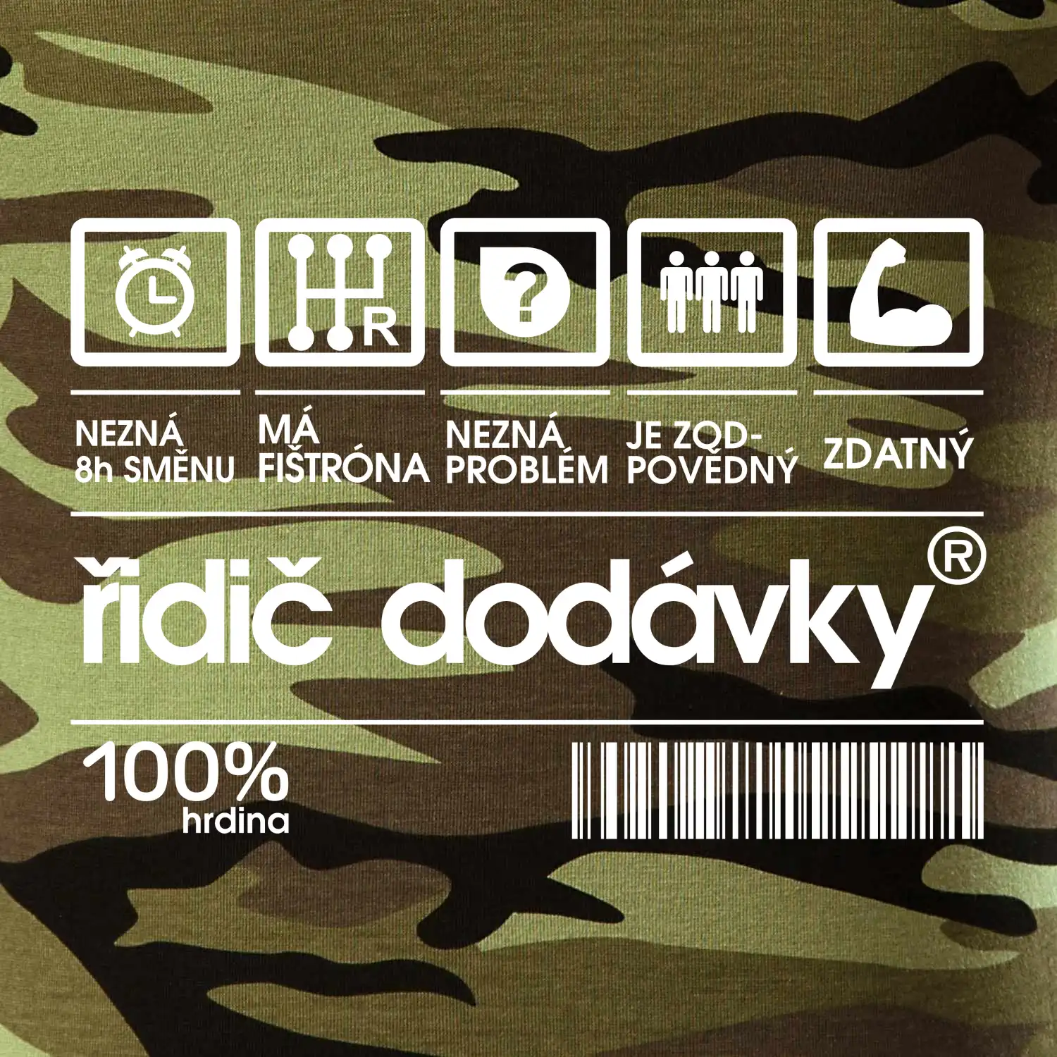 Čárový kód - řidič dodávky