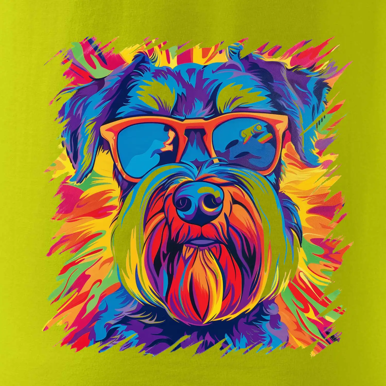 Knírač barevný styl 70s