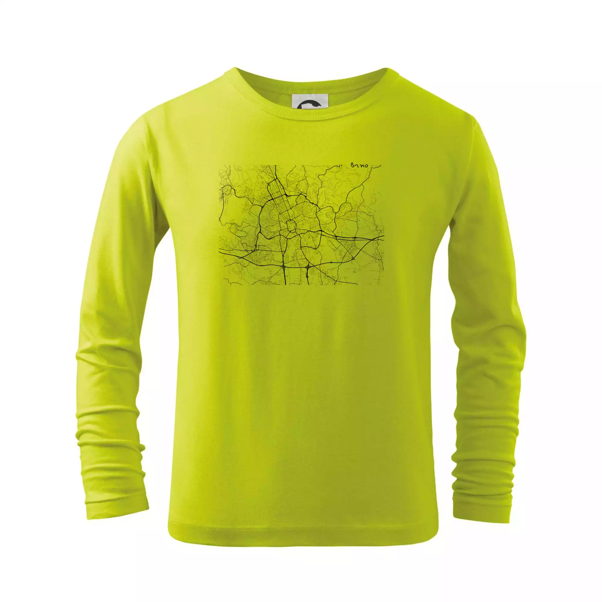 Černobílá mapa Brno
