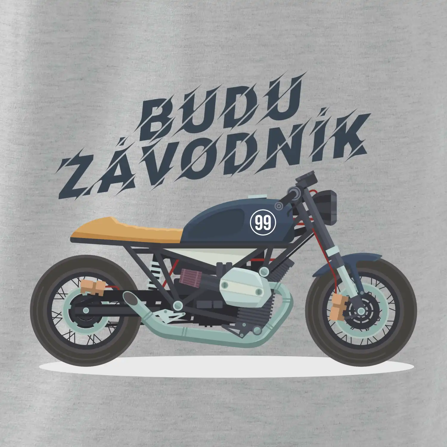 Budu závodník  modrý cafe racer