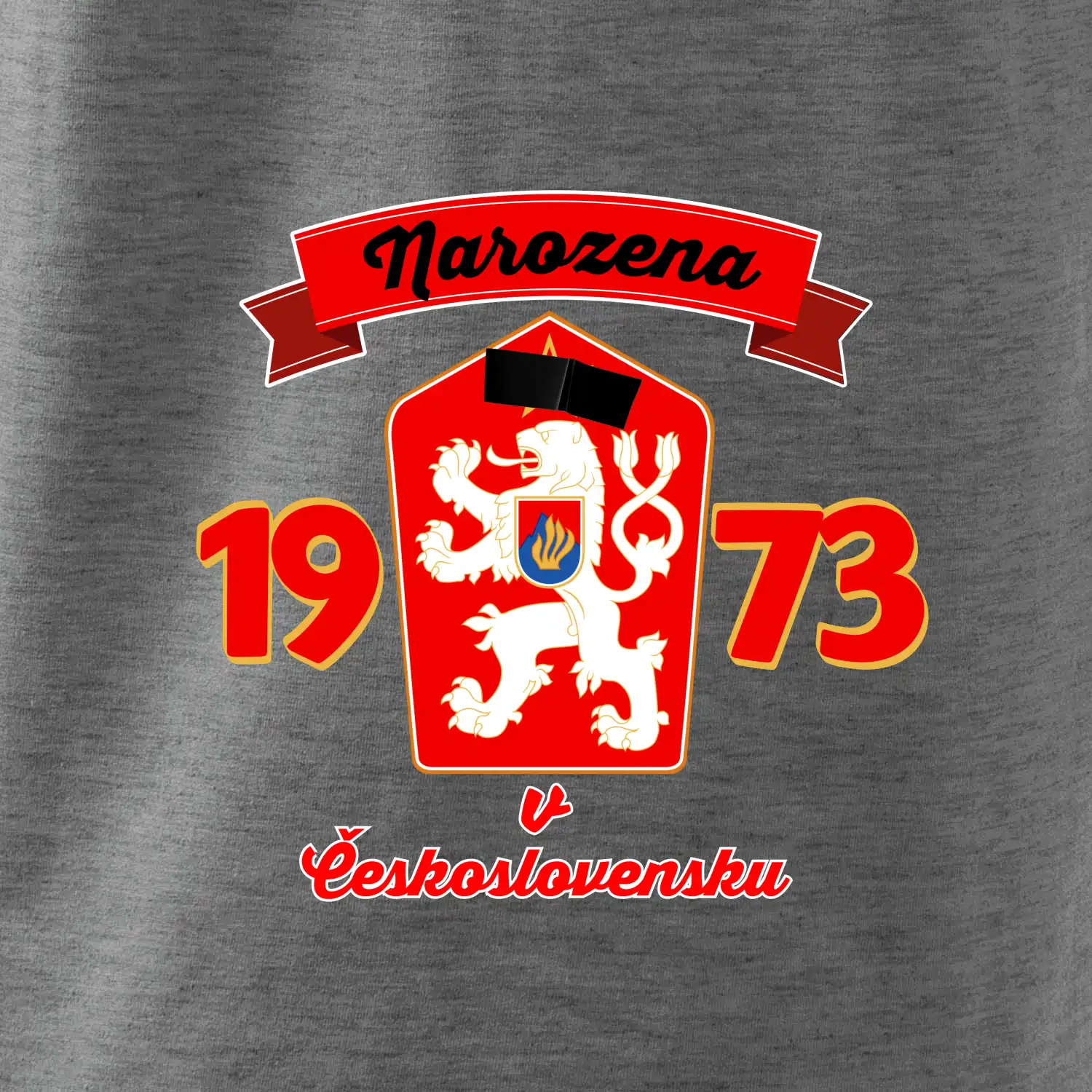 Narozena v Československu - Přelepený znak 1973