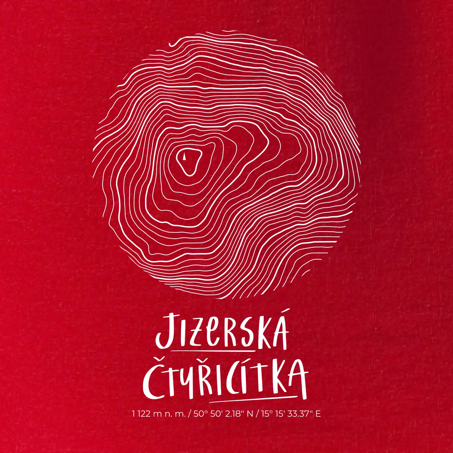 Jizerská čtyřicítka - vrstevnice v kruhu