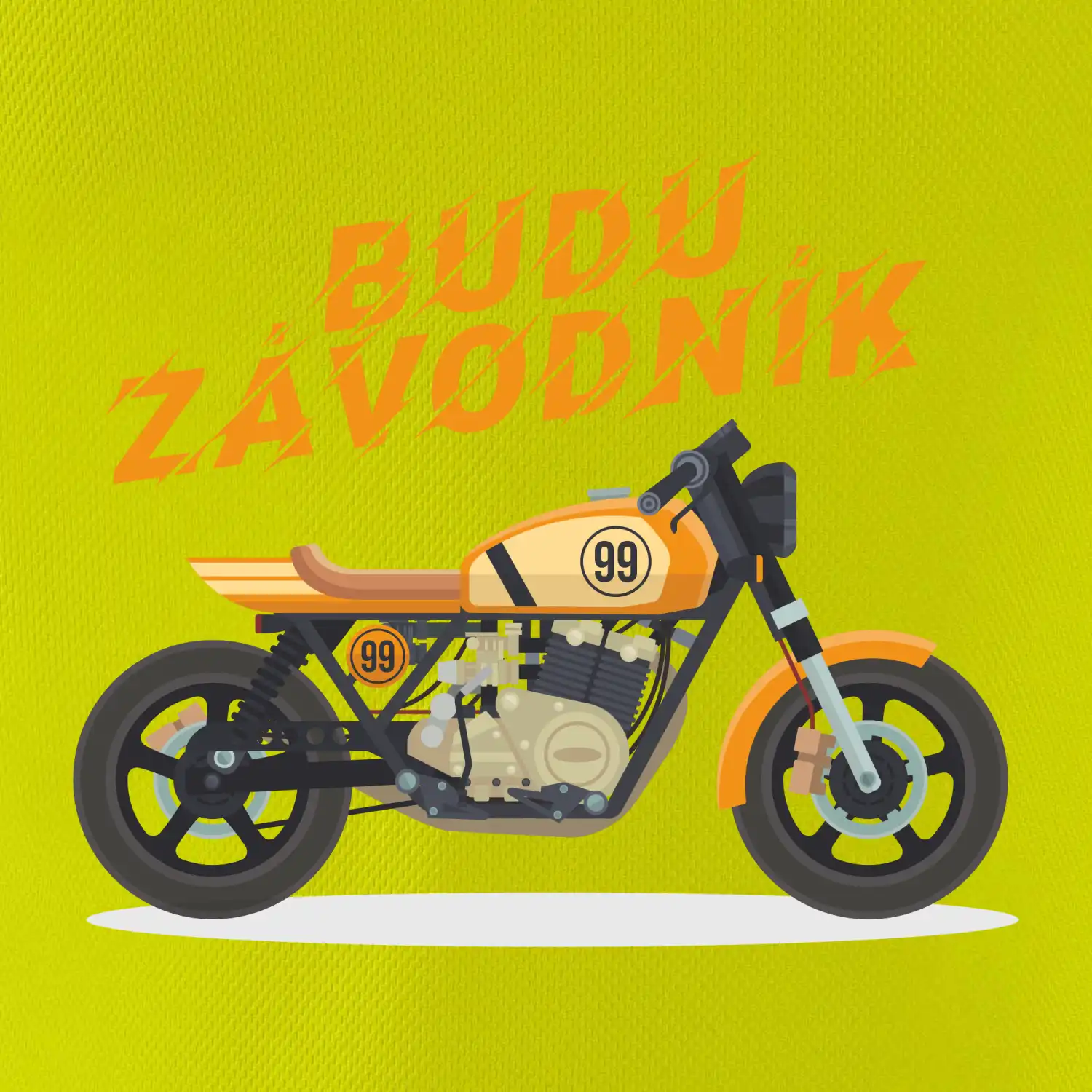 Budu závodník  žlutý cafe racer