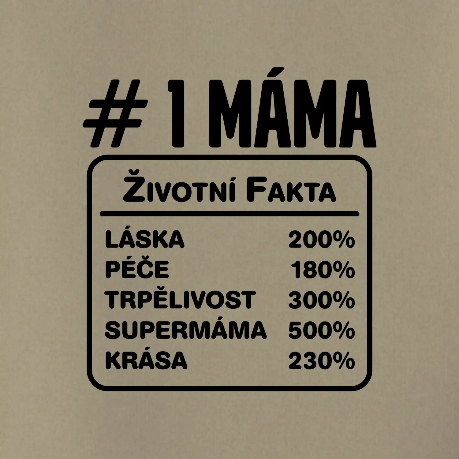 Životní fakta - máma