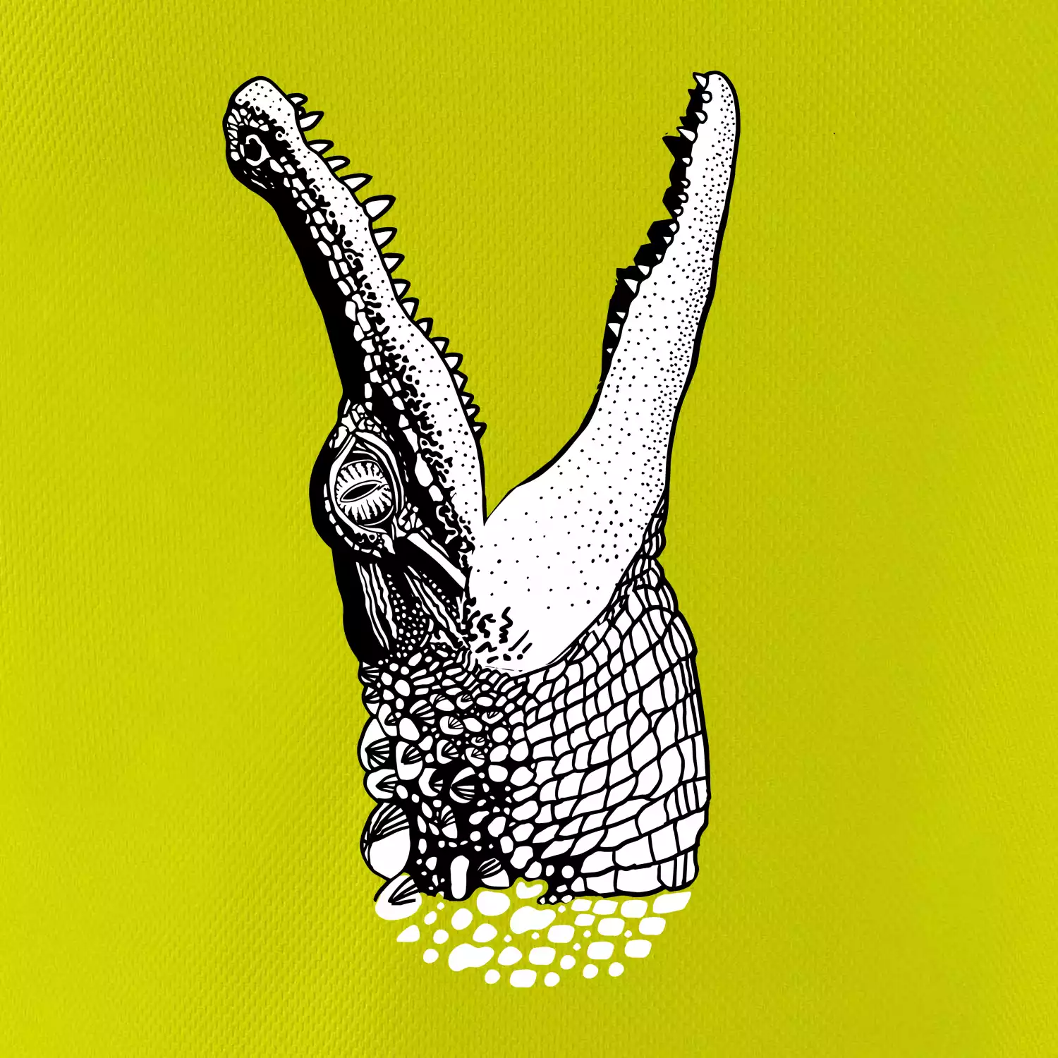 Krokodýl kreslený (Pecka design)