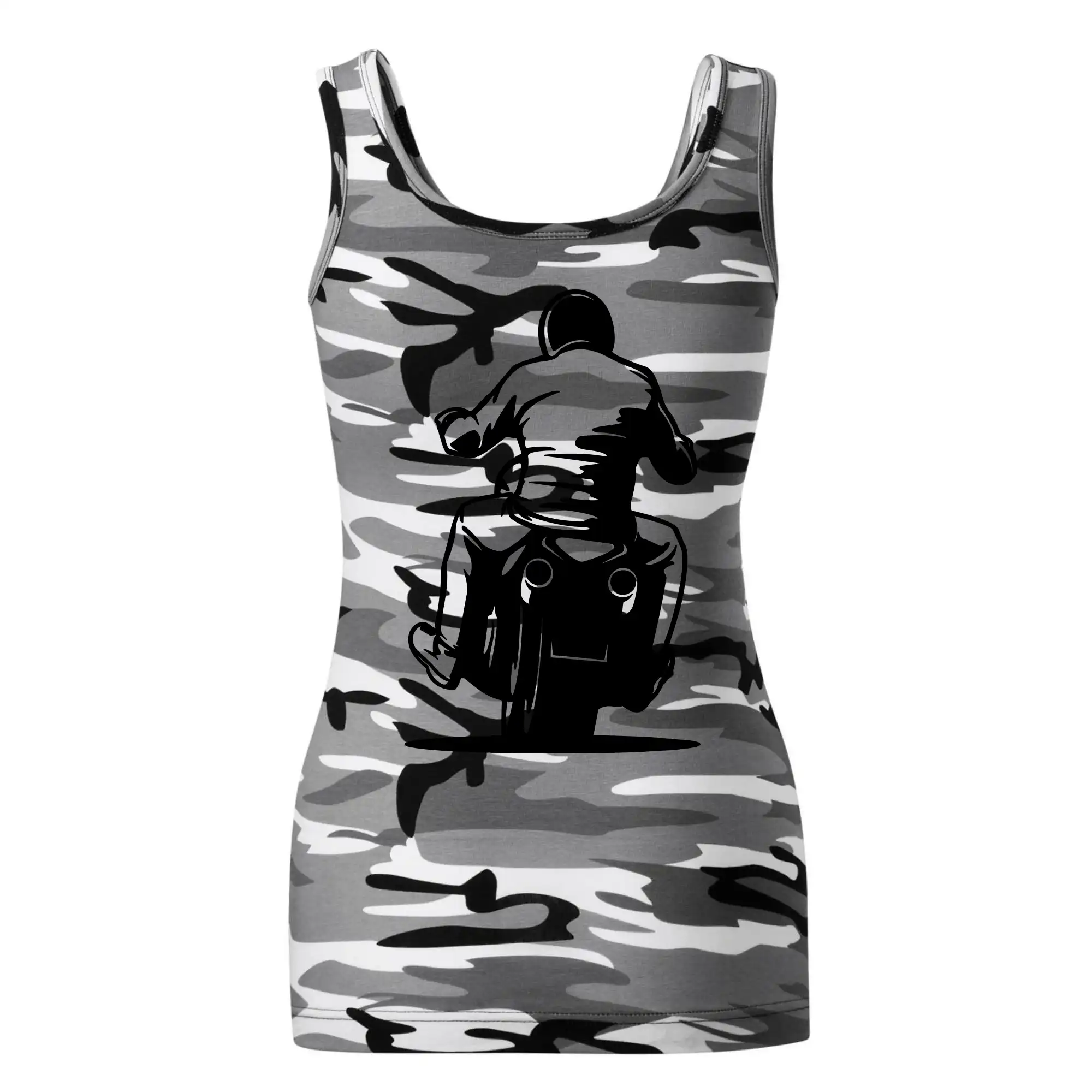 Motorkář na zádech - chopper