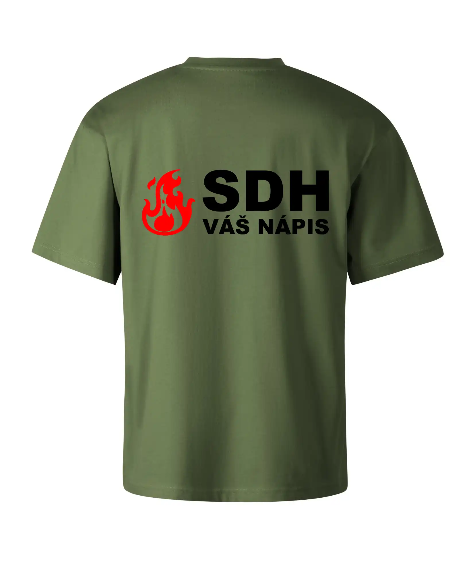 SDH nápis (oheň, název sboru - vlastní nápis)