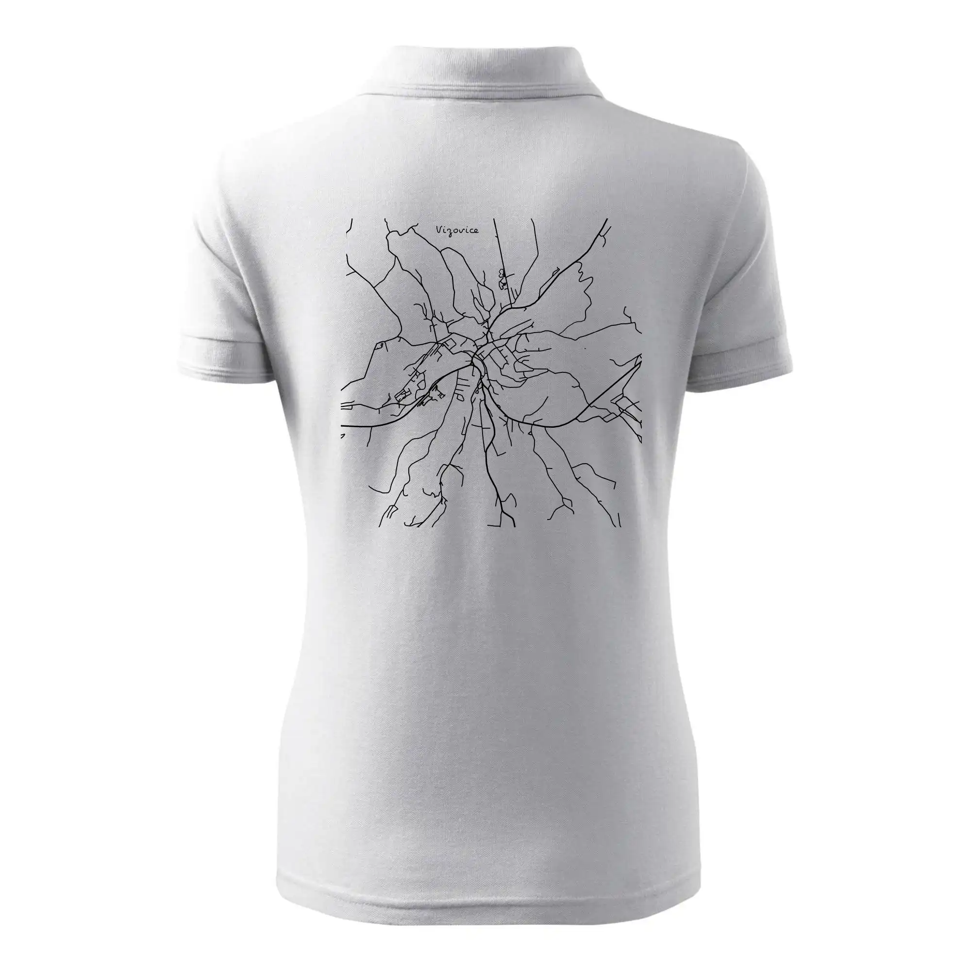 Černobílá mapa Vizovice