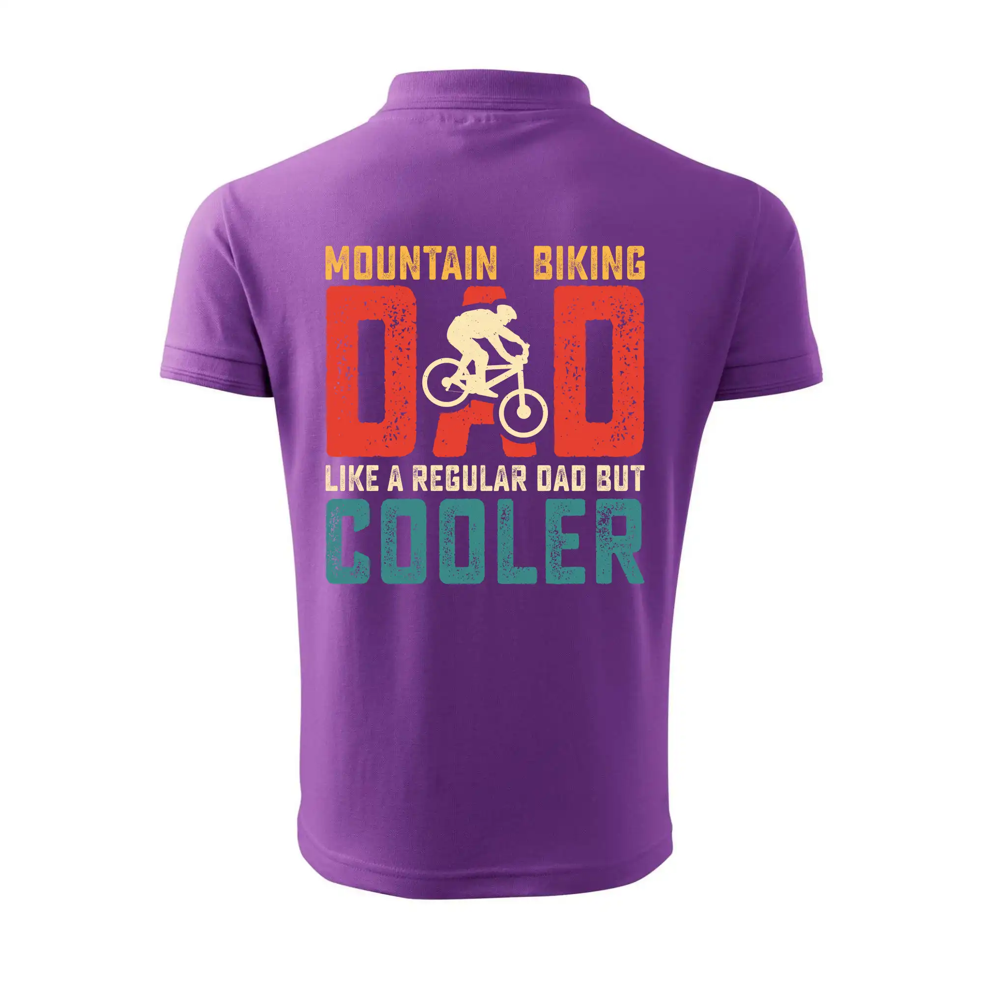 Mountain biking dad like a regular dad