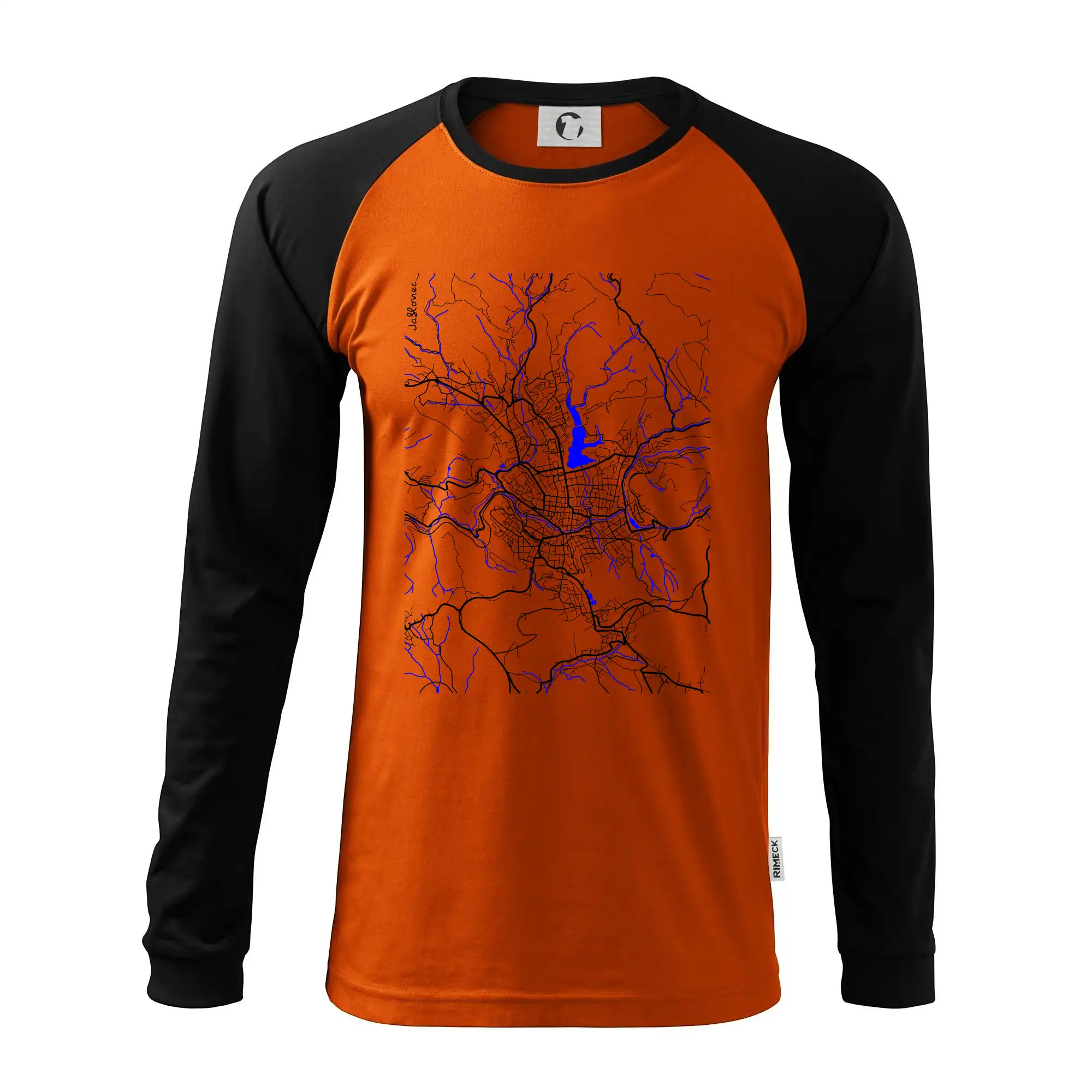 Jablonec nad Nisou - Mapa s vodními toky