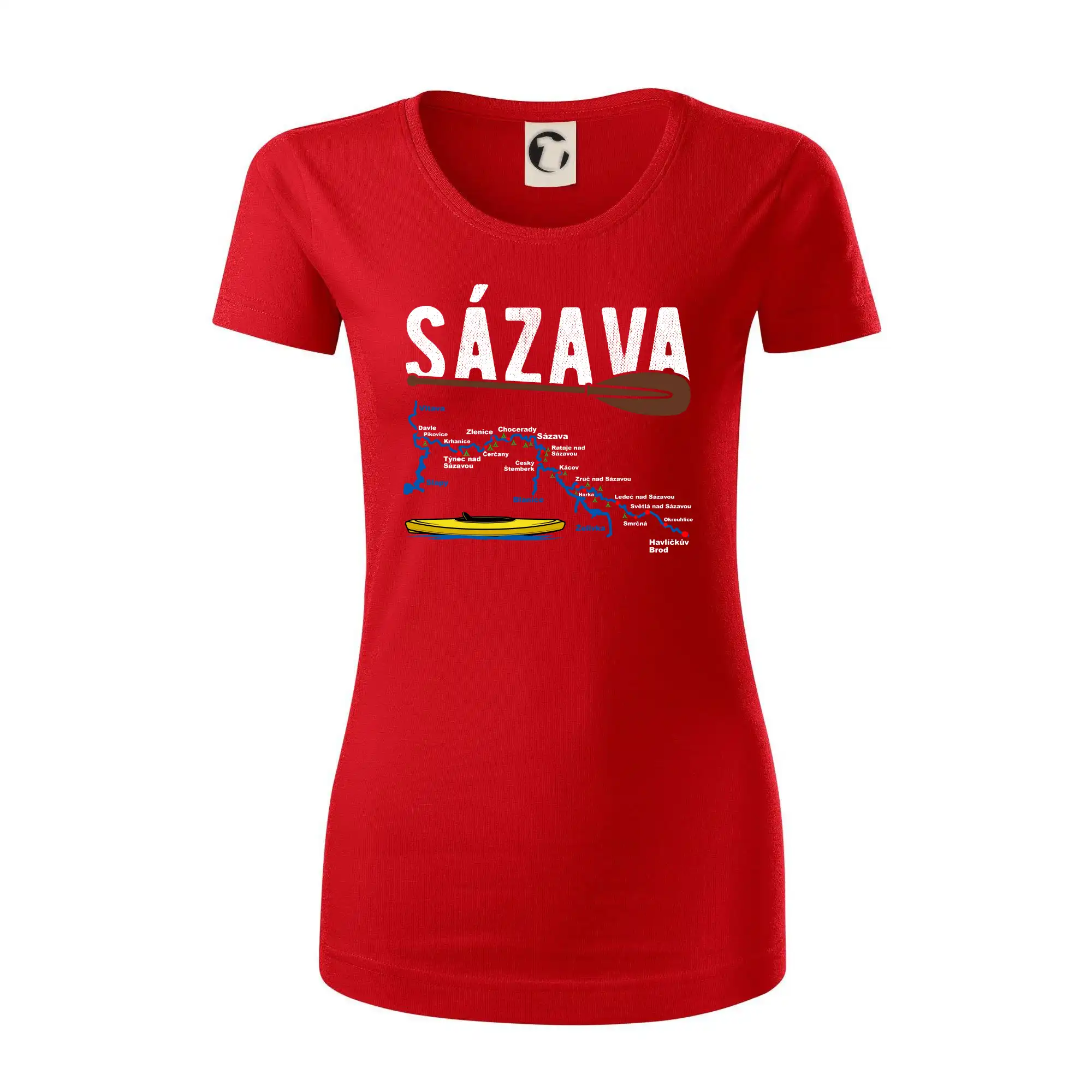 Mapa řeky Sázavy