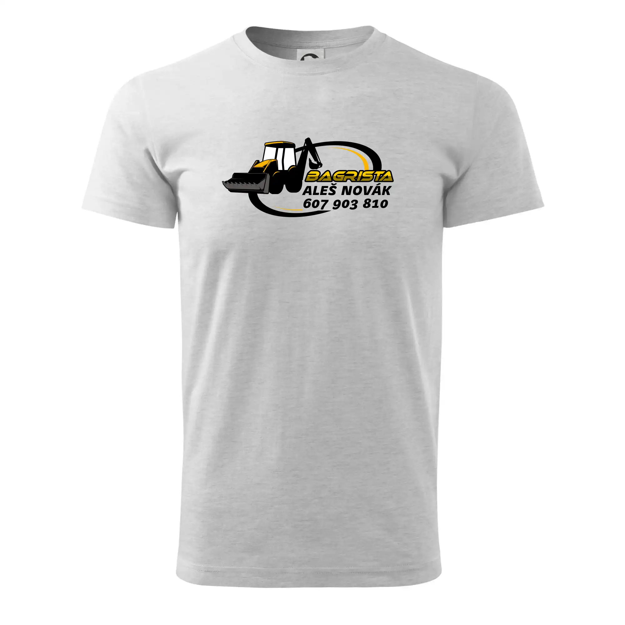 Bagrista v kruhu - vlastní nápis