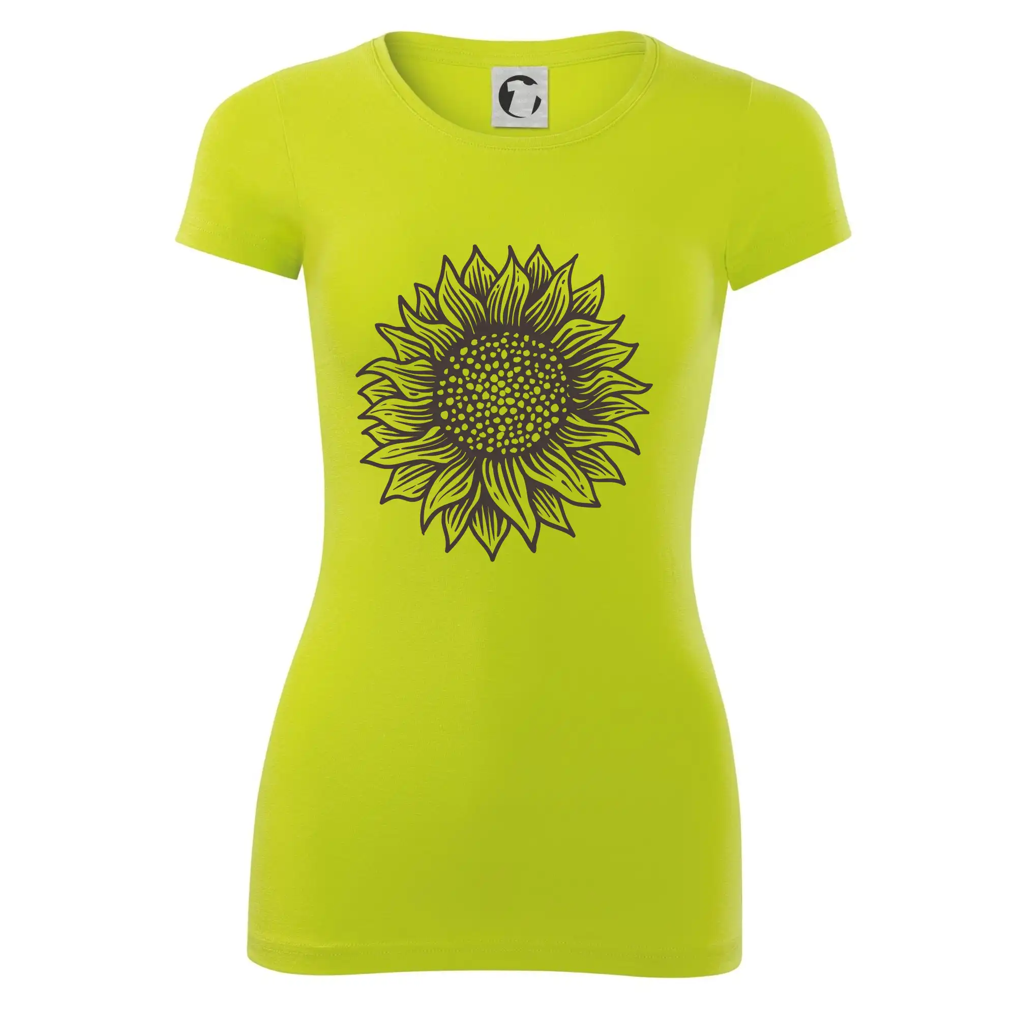 Slunečnice kreslená černobílá