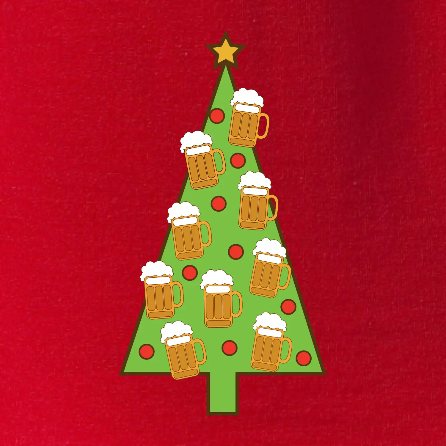 Nic více nepotřebuji - stromeček a pivo (Pecka design)