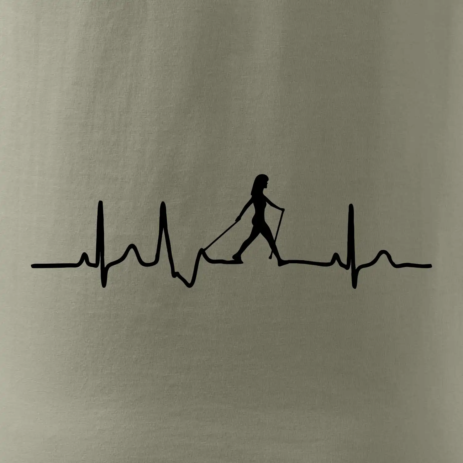 EKG nordic walking žena