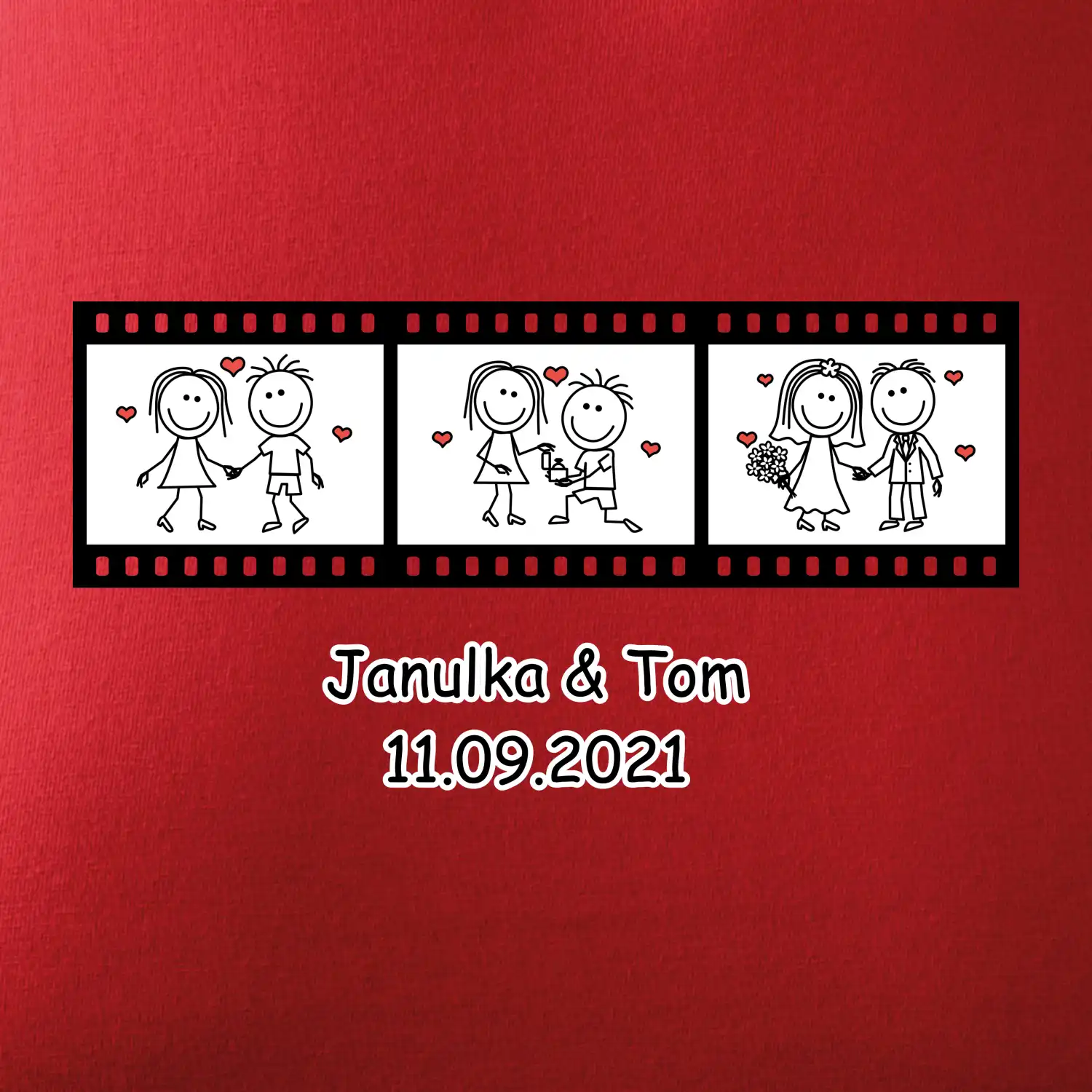 Svatební den - váš nápis (Hana-creative)