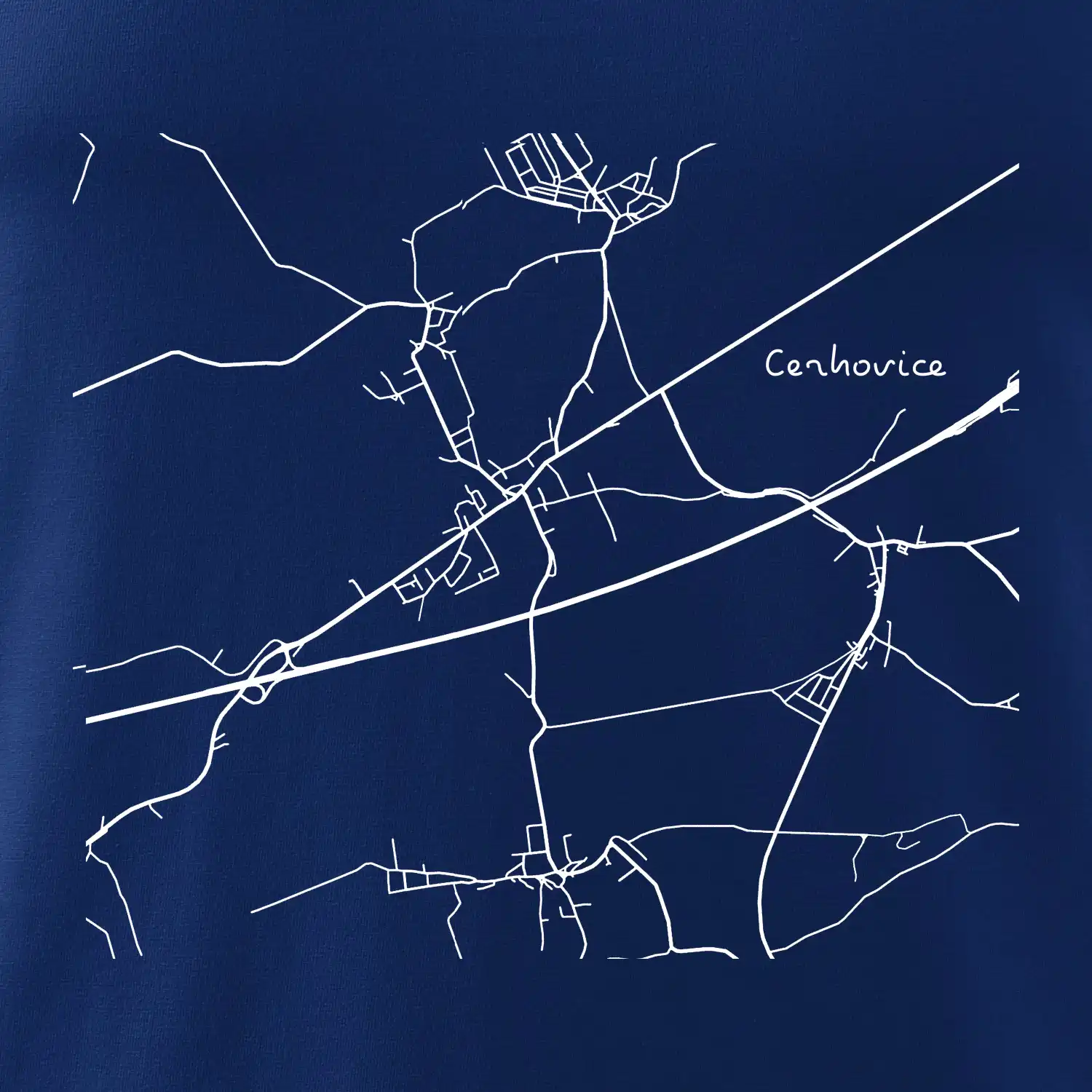 Černobílá mapa Cerhovice 267 61