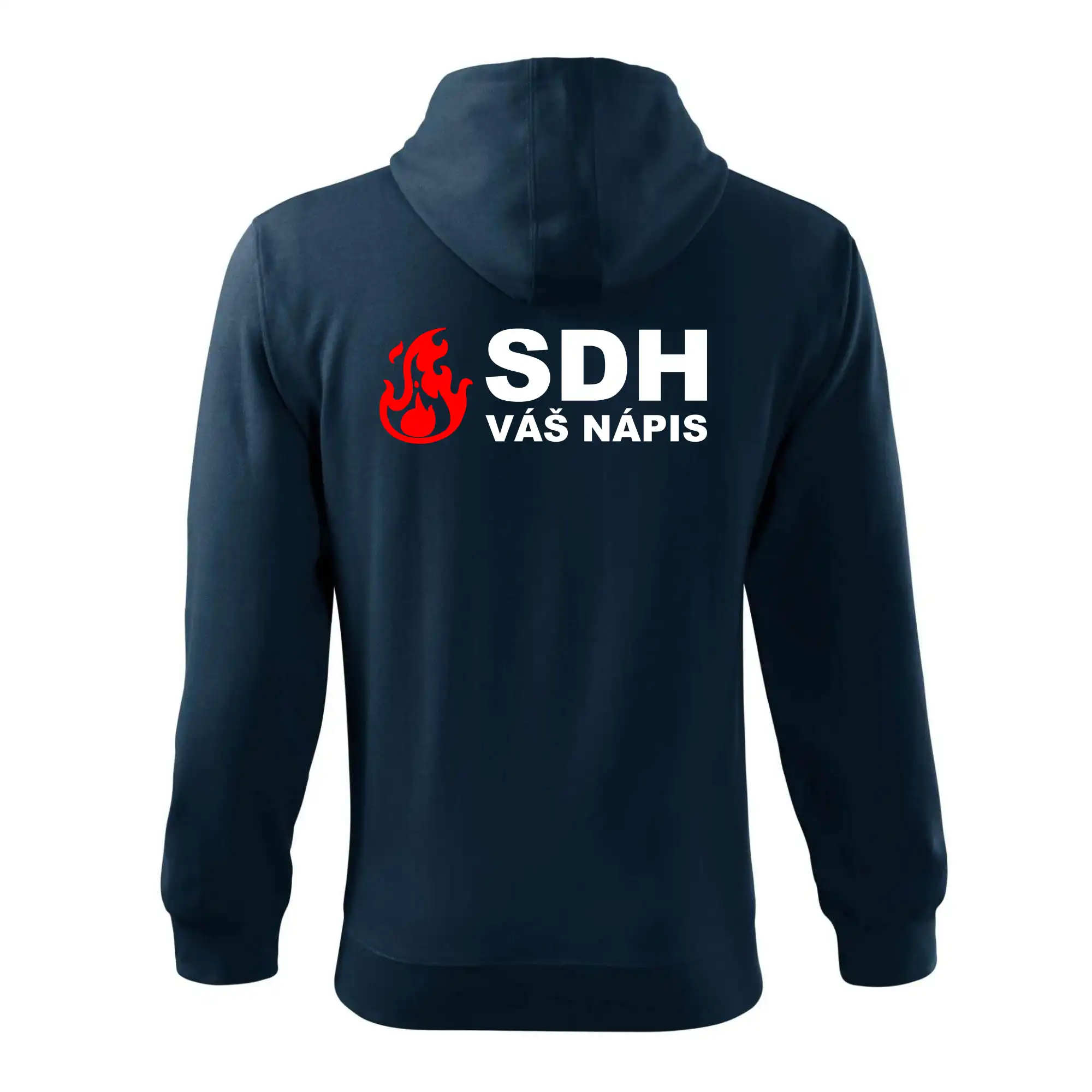 SDH nápis (oheň, název sboru - vlastní nápis)