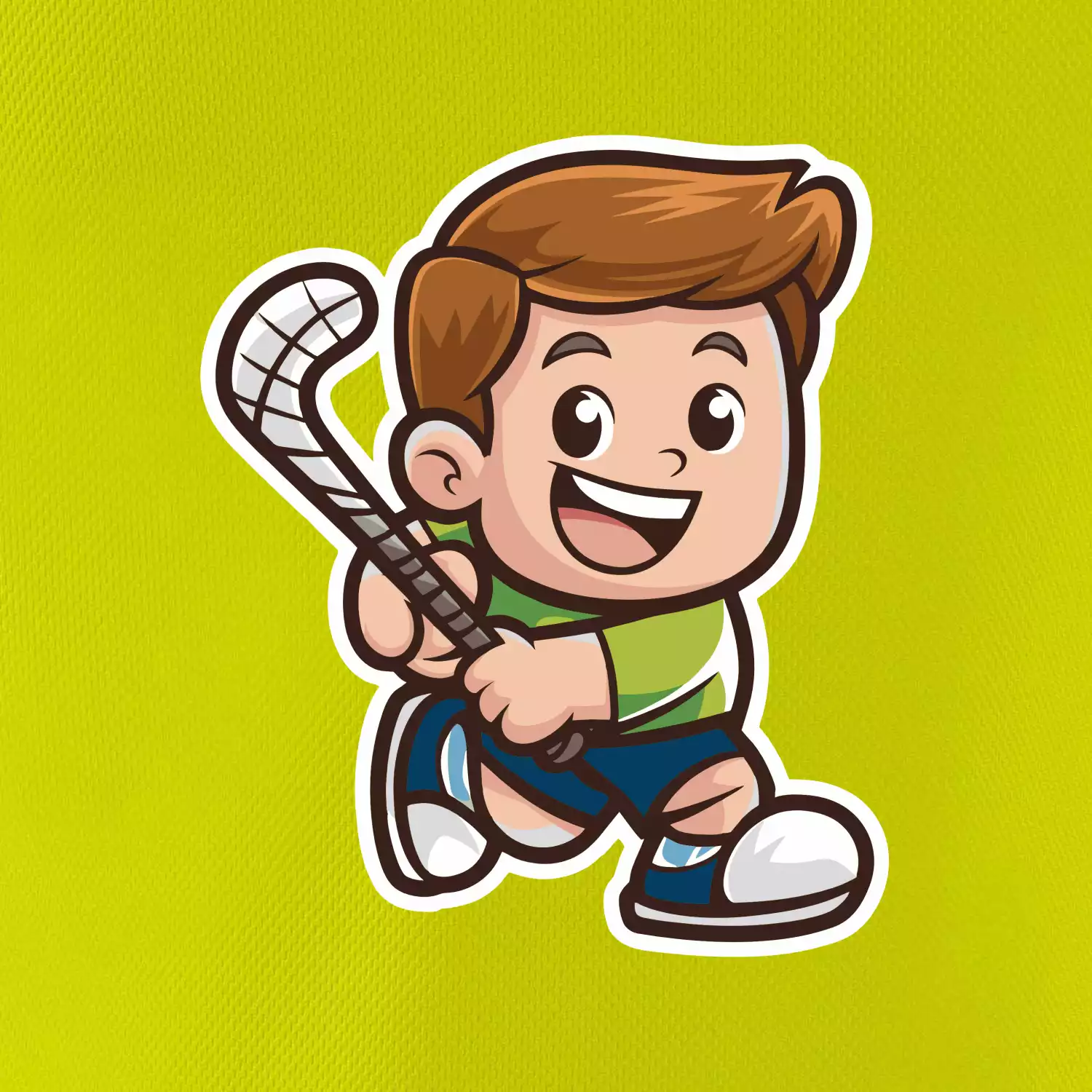 Ikona pozemní hokej kluk