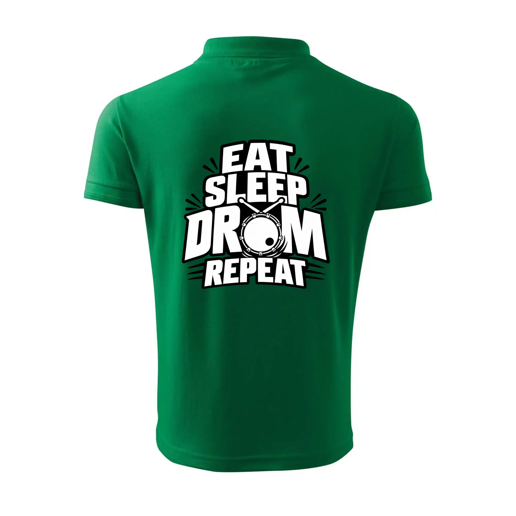 Eat sleep drum repeat - minimalistický bubenický slogan