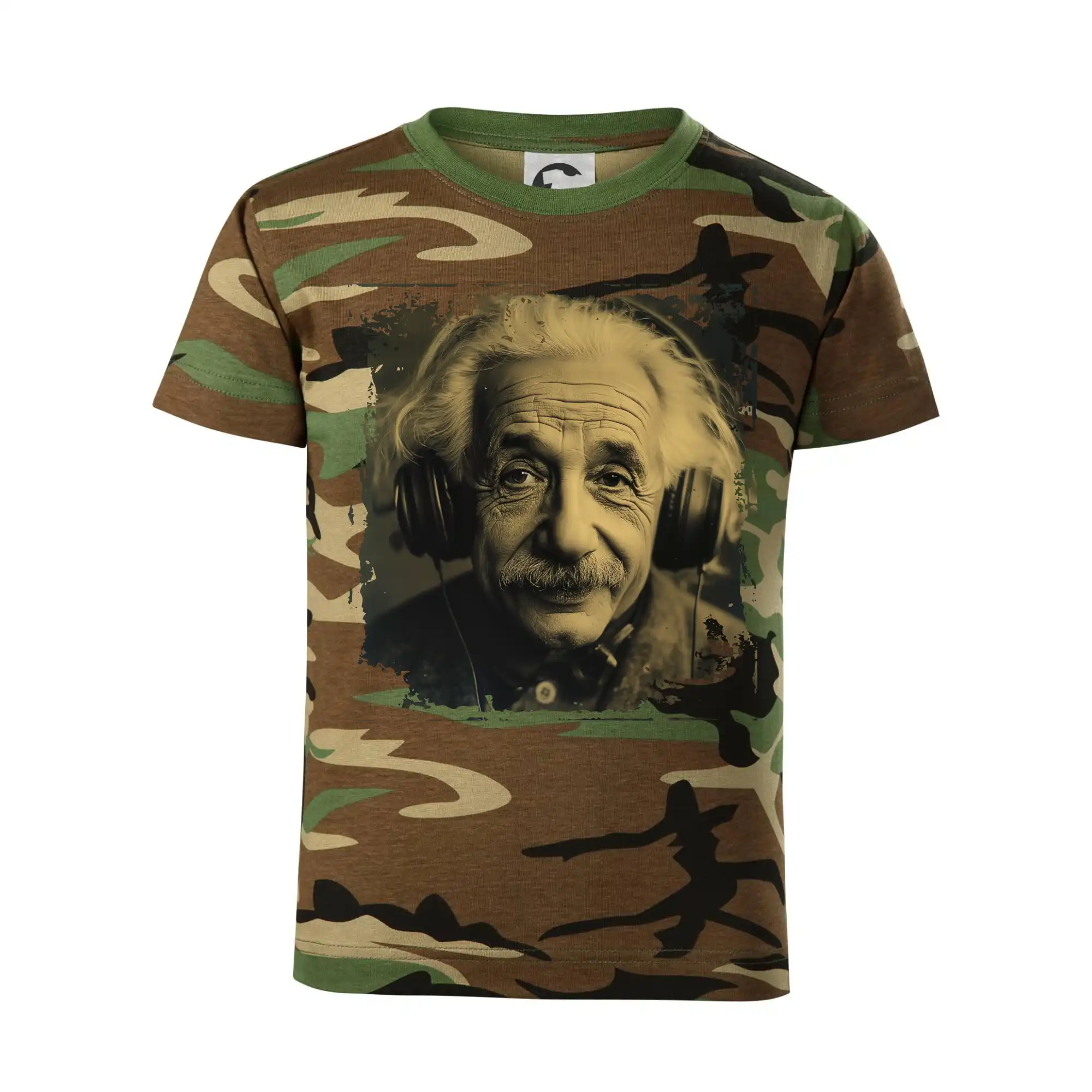 Albert se sluchátky