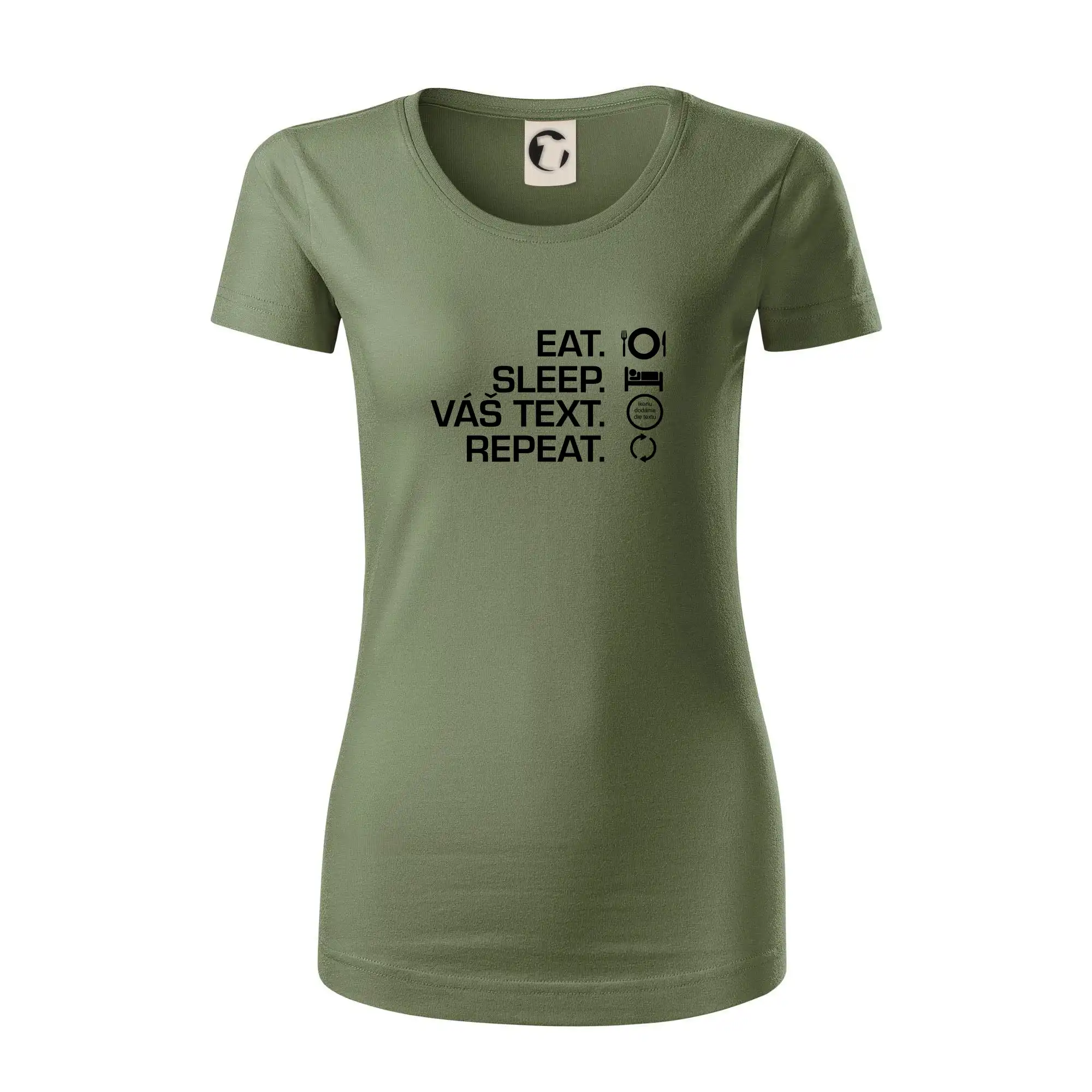 Eat sleep repeat vlastní text