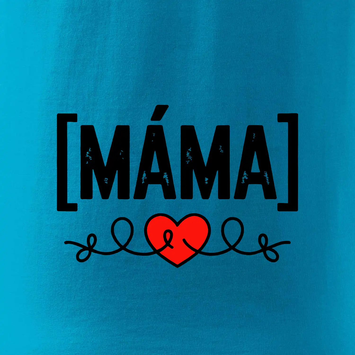Nápis máma a srdce