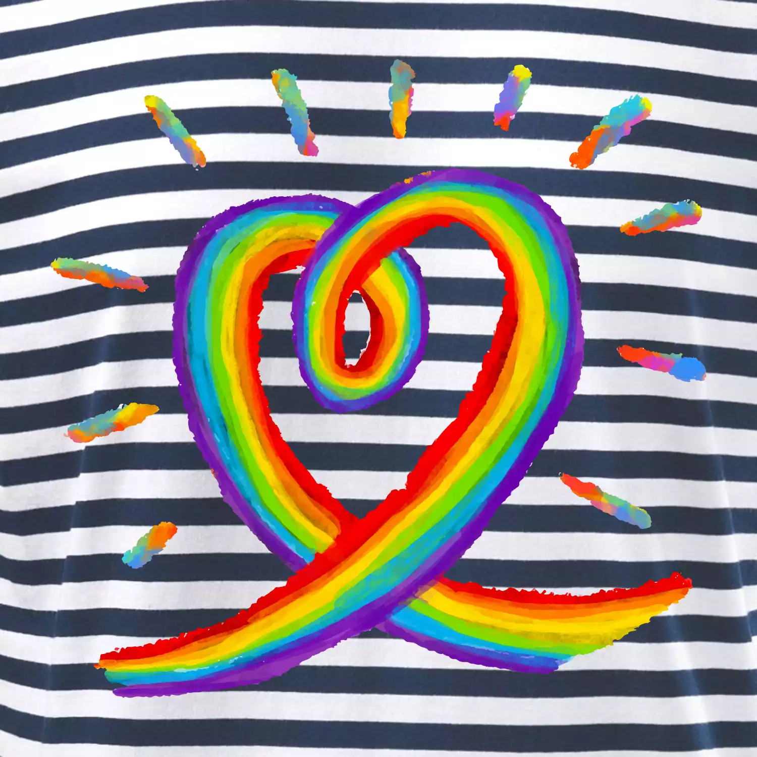 Srdce pride duha kreslená