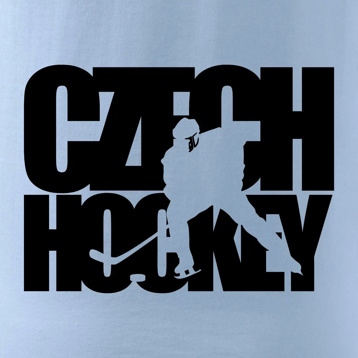 Czech hockey - nápis s hokejistou - Mistrovství světa v ledním hokeji 2026