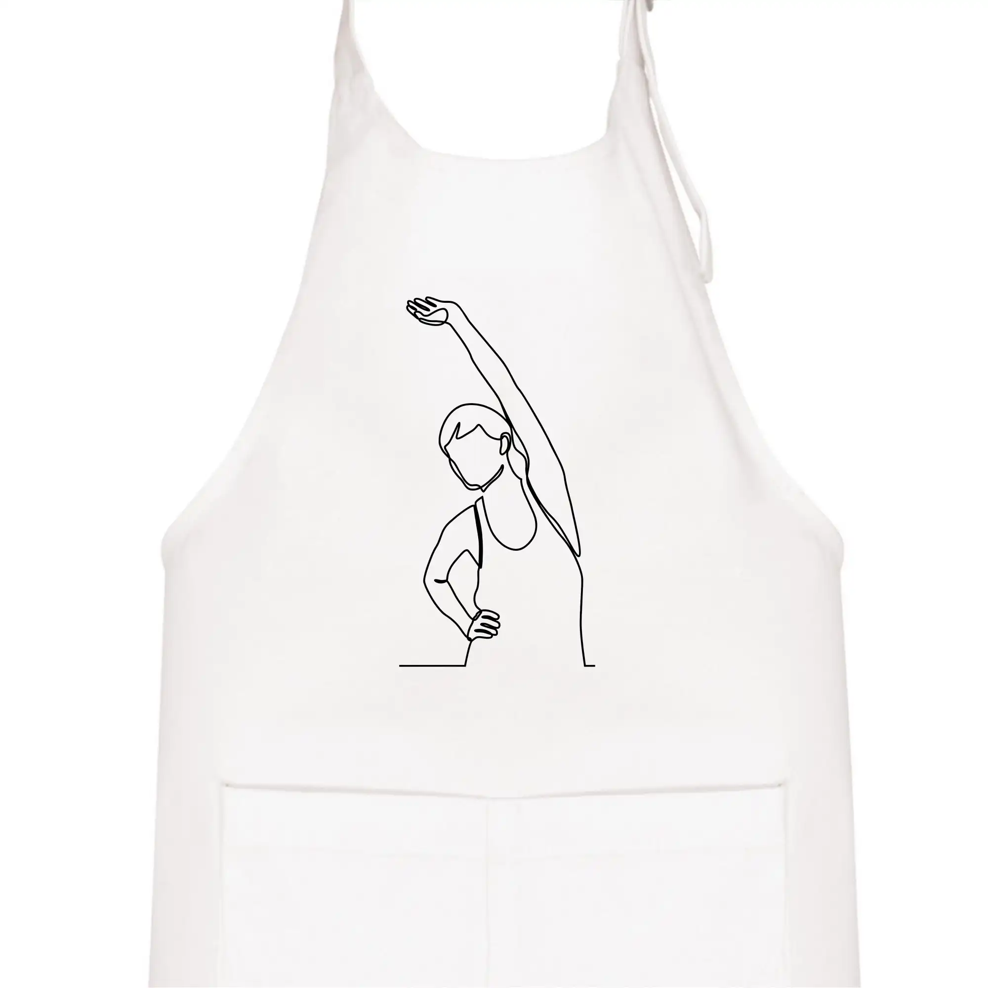 Protahující se žena jedním tahem