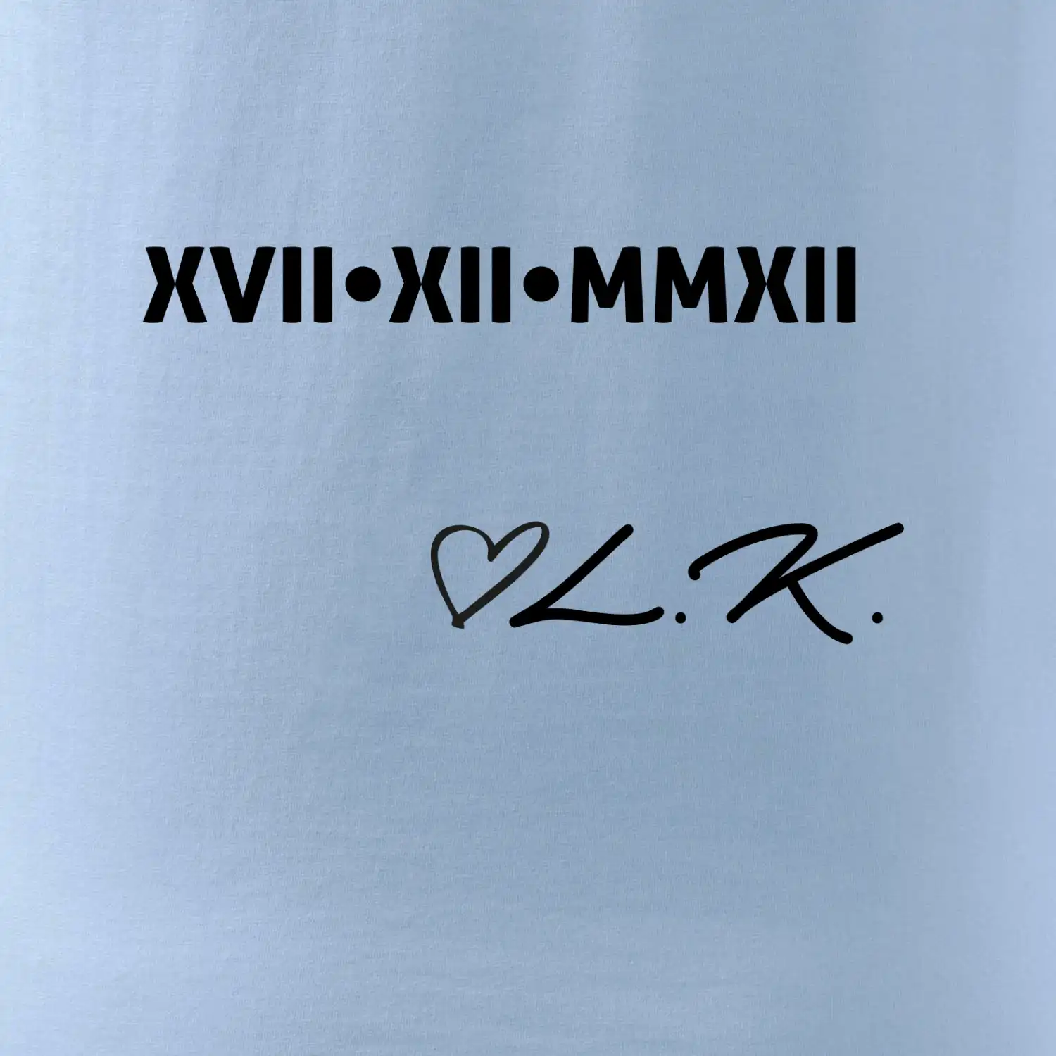 Datum výročí a iniciály