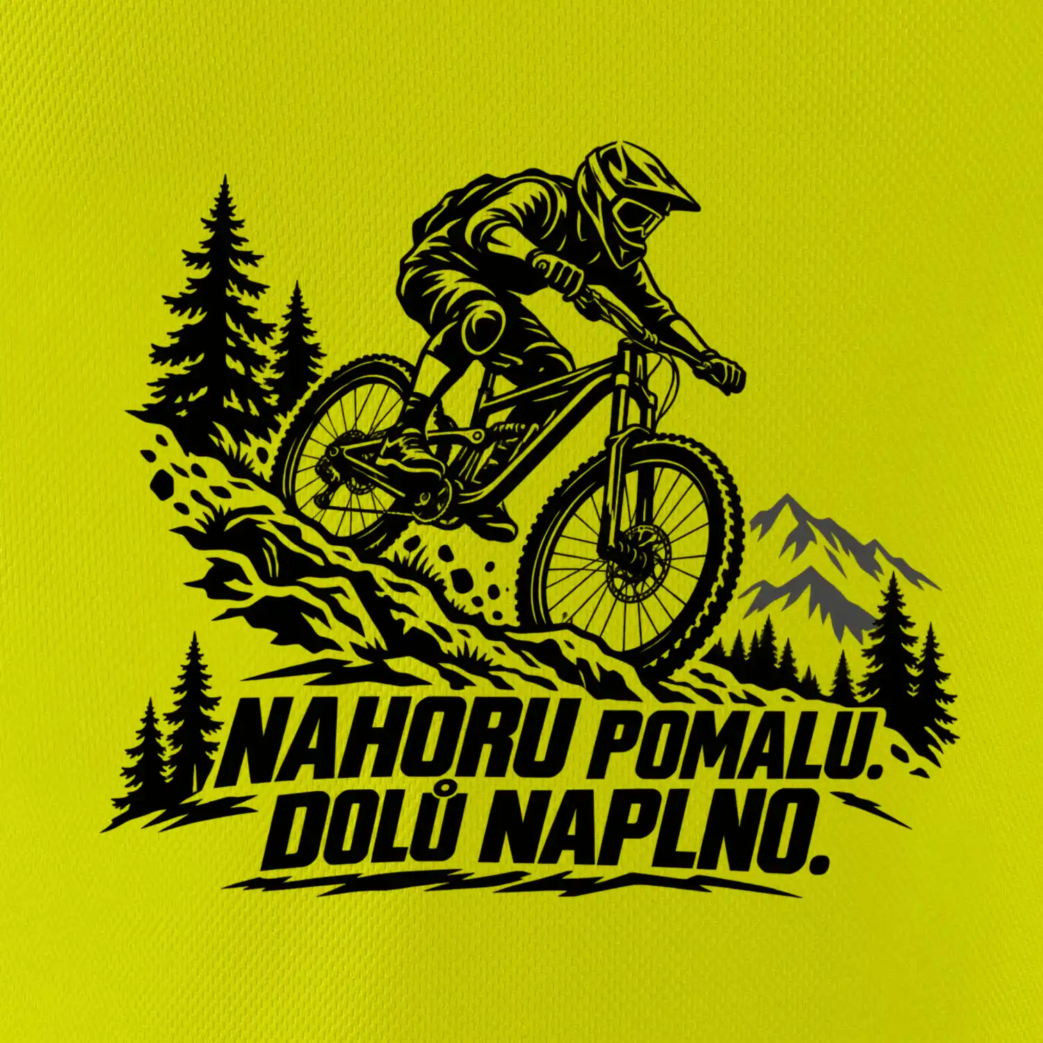 Nahoru pomalu dolů naplno - horský sjezdař