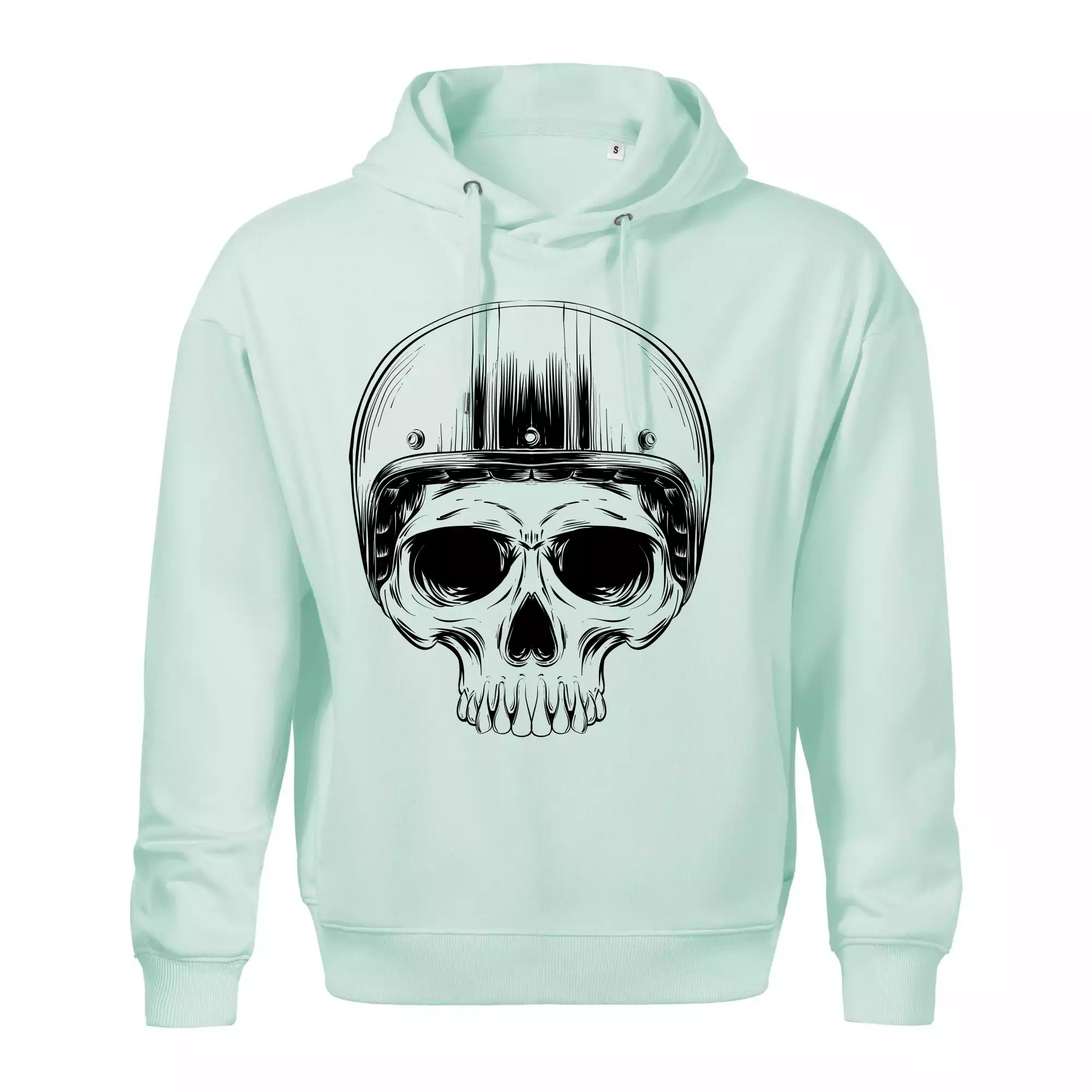 Motorkář lebka s kulatou hlavou