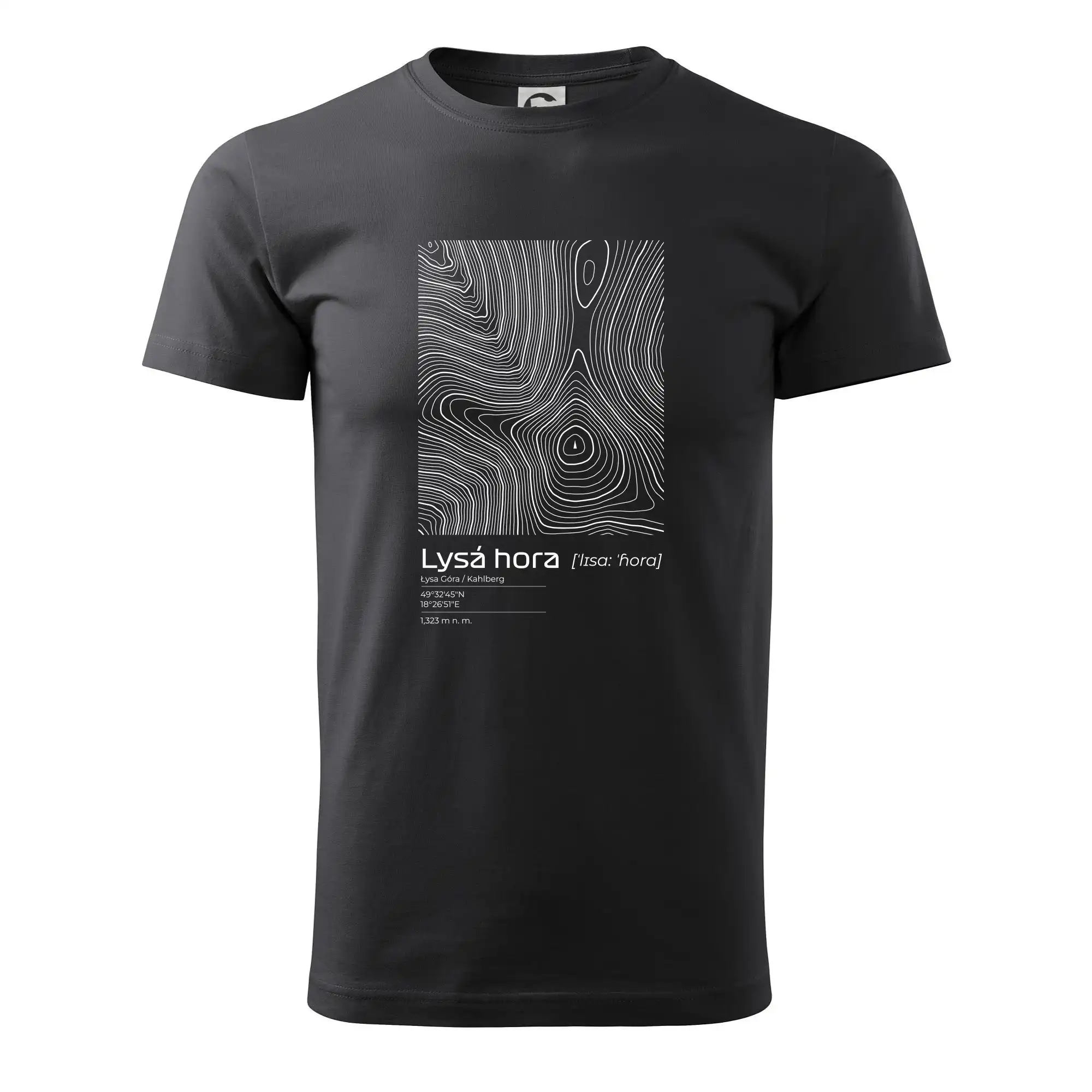 Lysá hora - vrstevnice v obdélníku